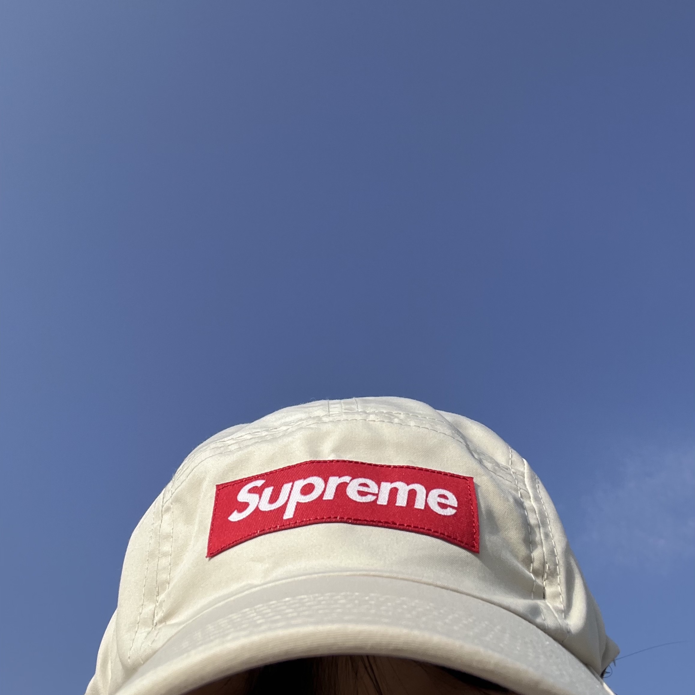 Supreme Washed Chino Twill Camp Cap Stone - 22SS 착용 스타일