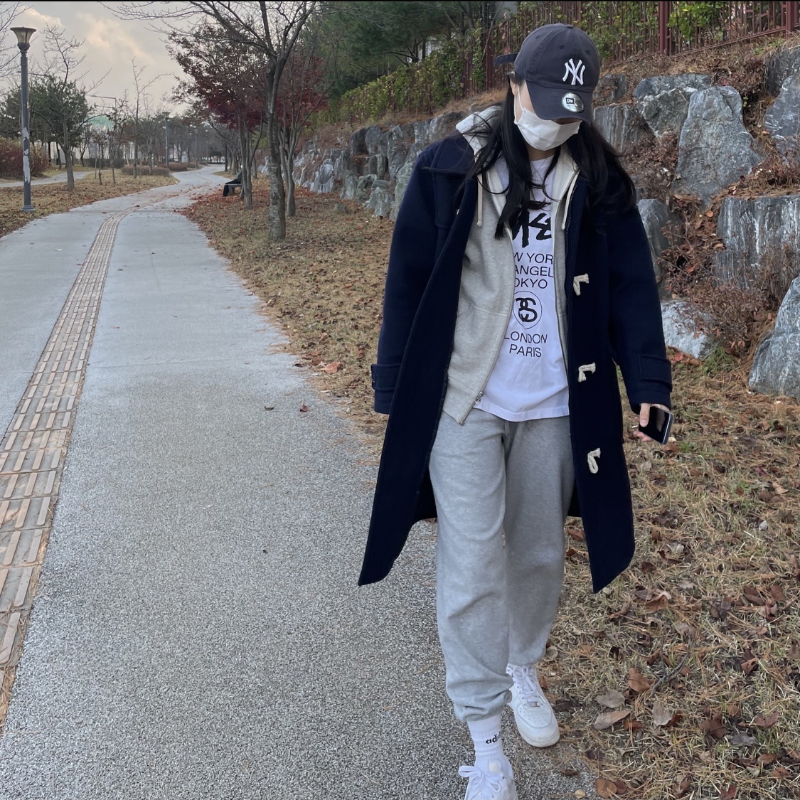 (W) Nike Air Force 1 '07 Low White 착용 스타일