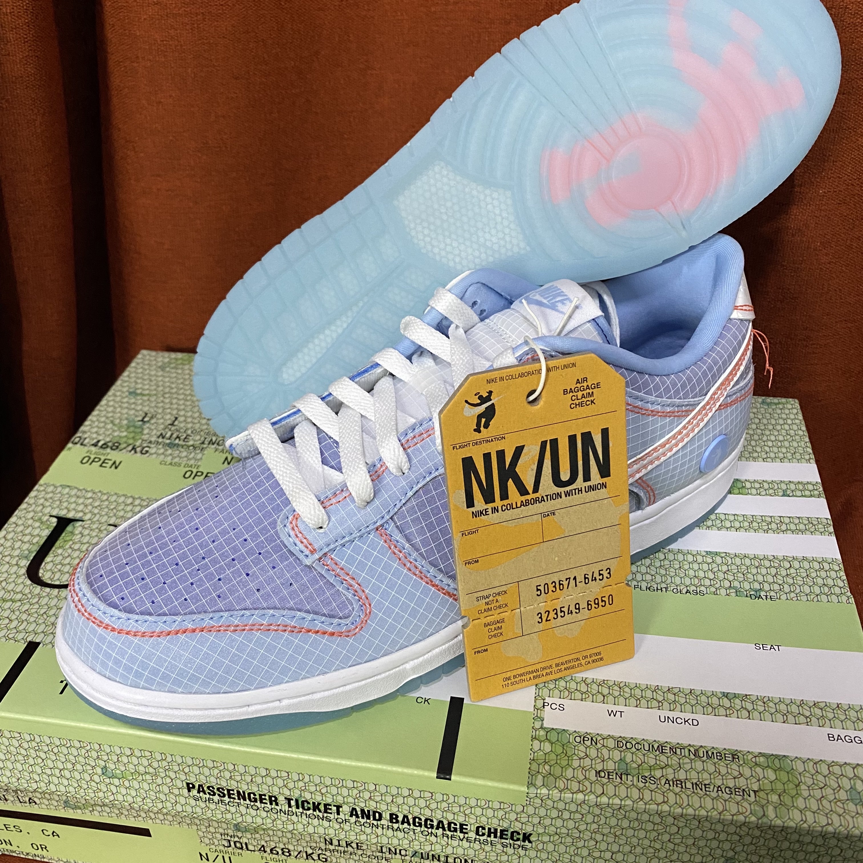 Nike x Union Dunk Low Passport Pack Argon 착용 스타일