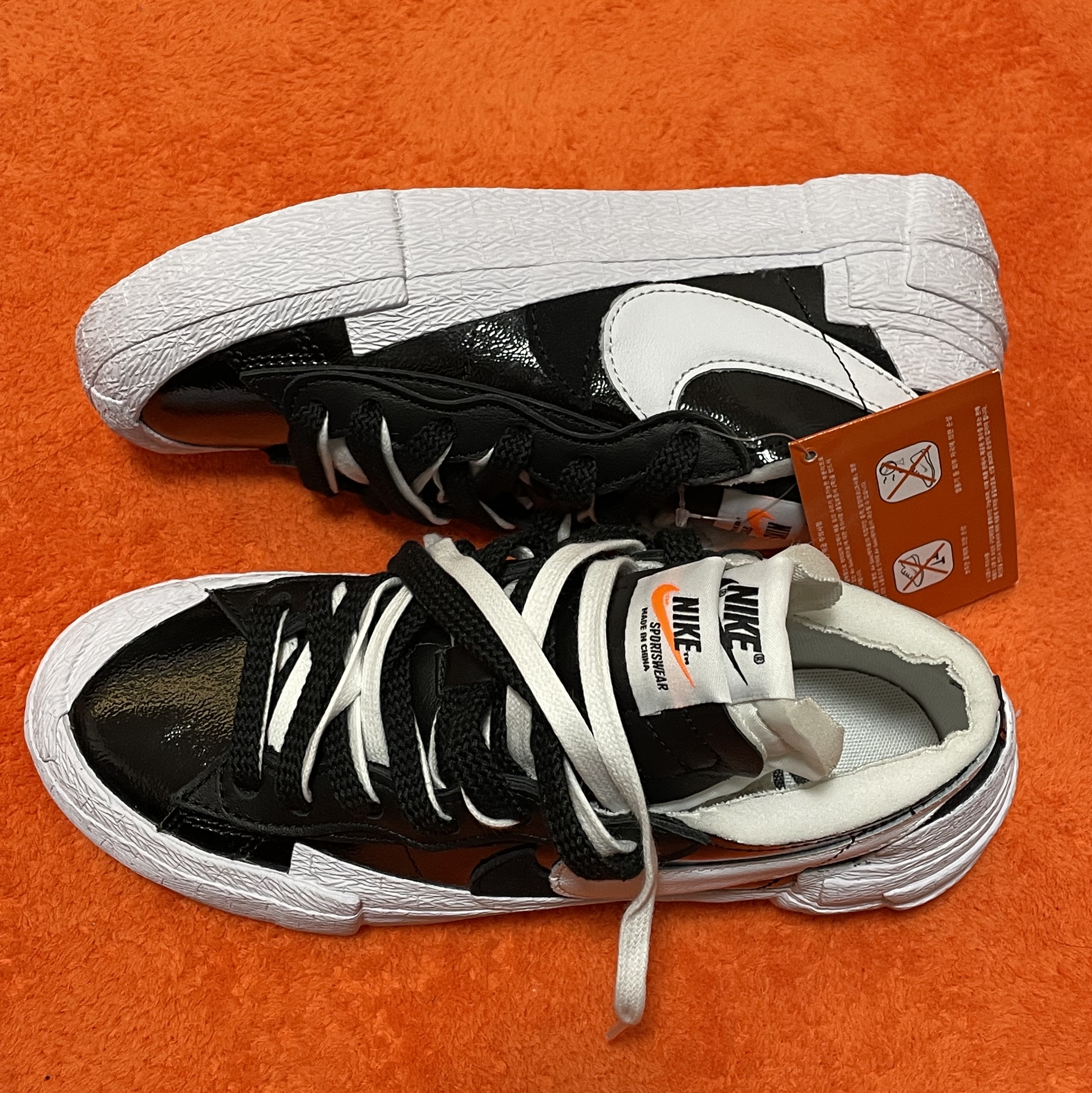 Nike x Sacai Blazer Low Black Patent Leather 착용 스타일