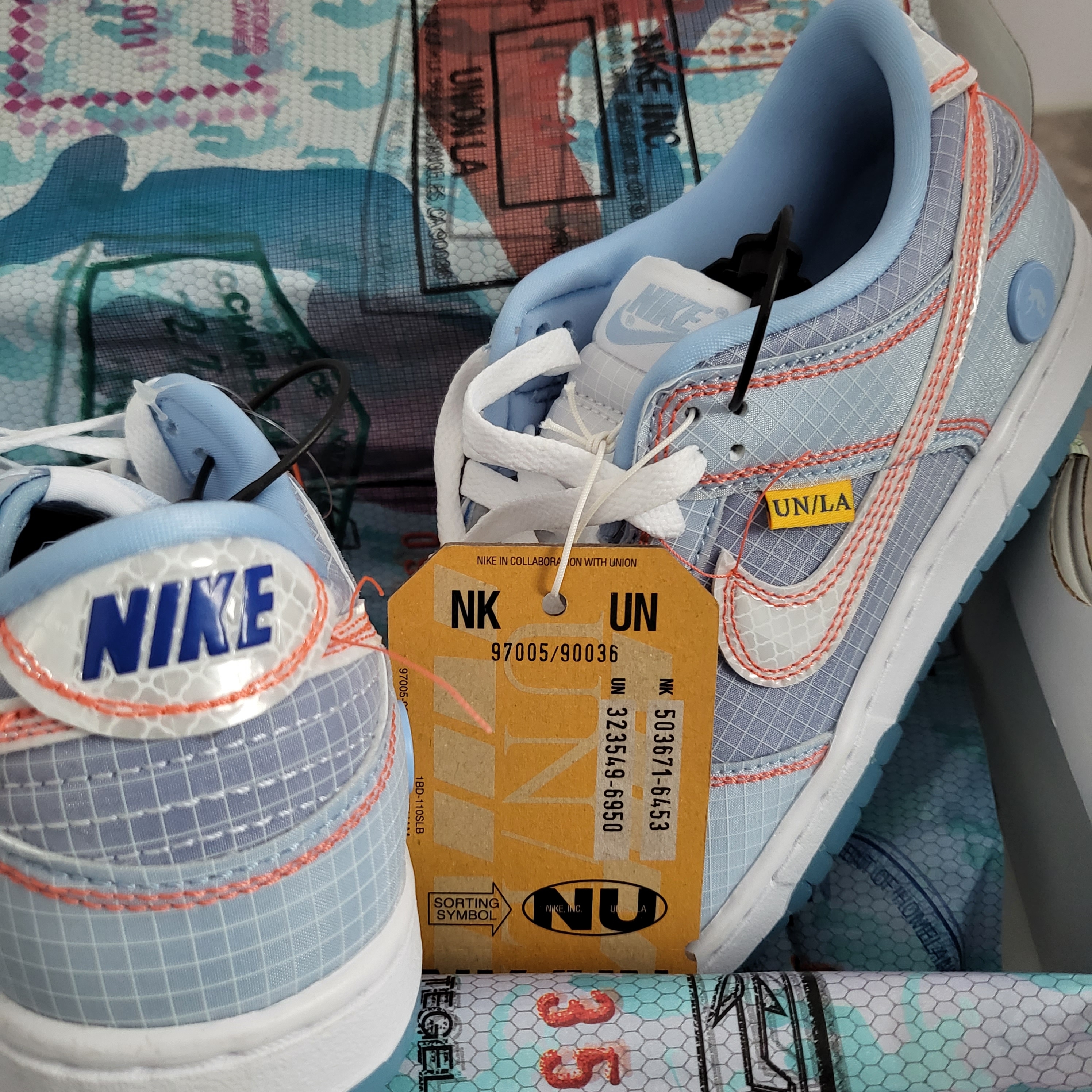 Nike x Union Dunk Low Passport Pack Argon 착용 스타일 - 1