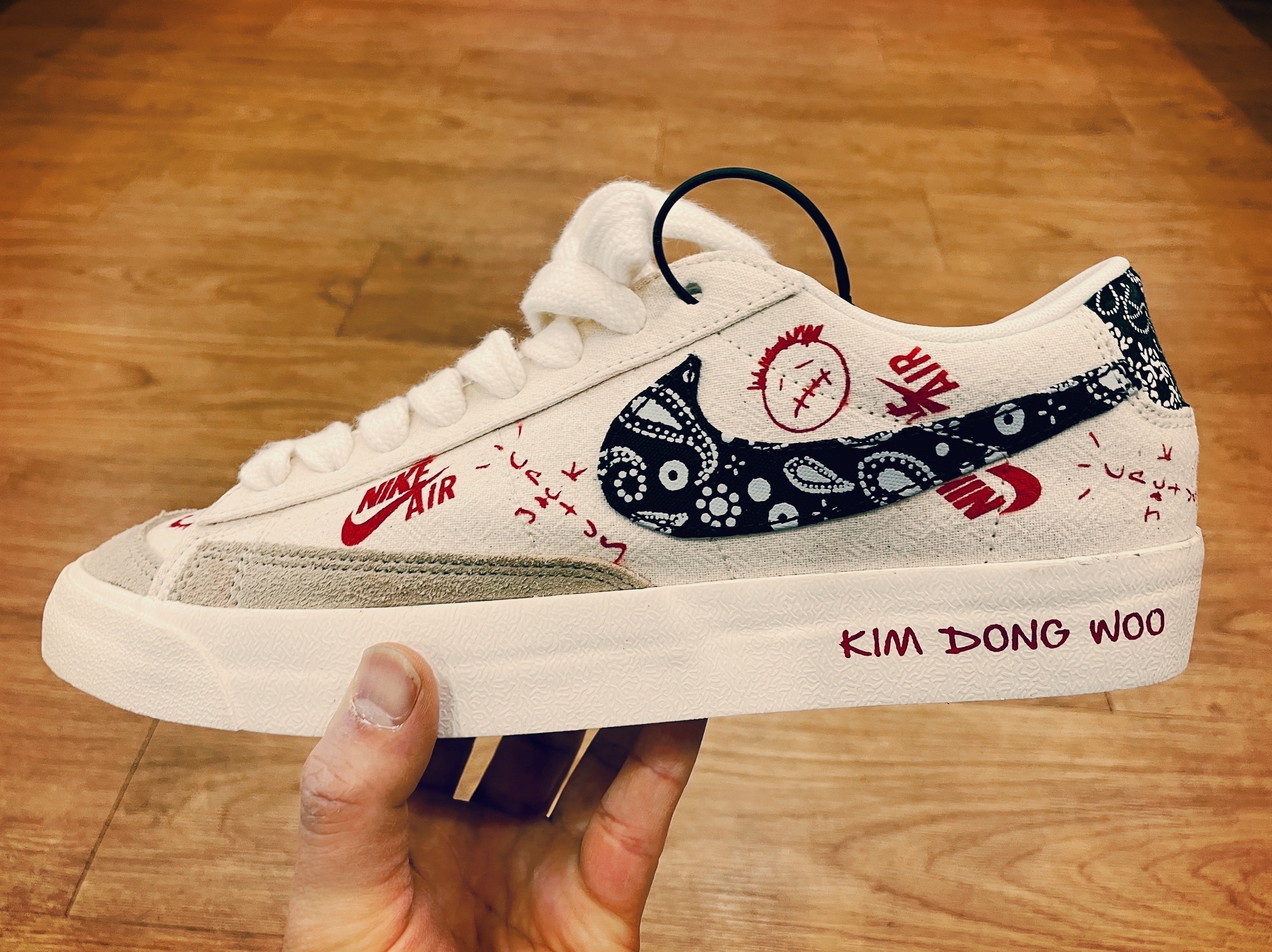 Nike Blazer Low '77 Vintage Paisley Swoosh 착용 스타일 - 1