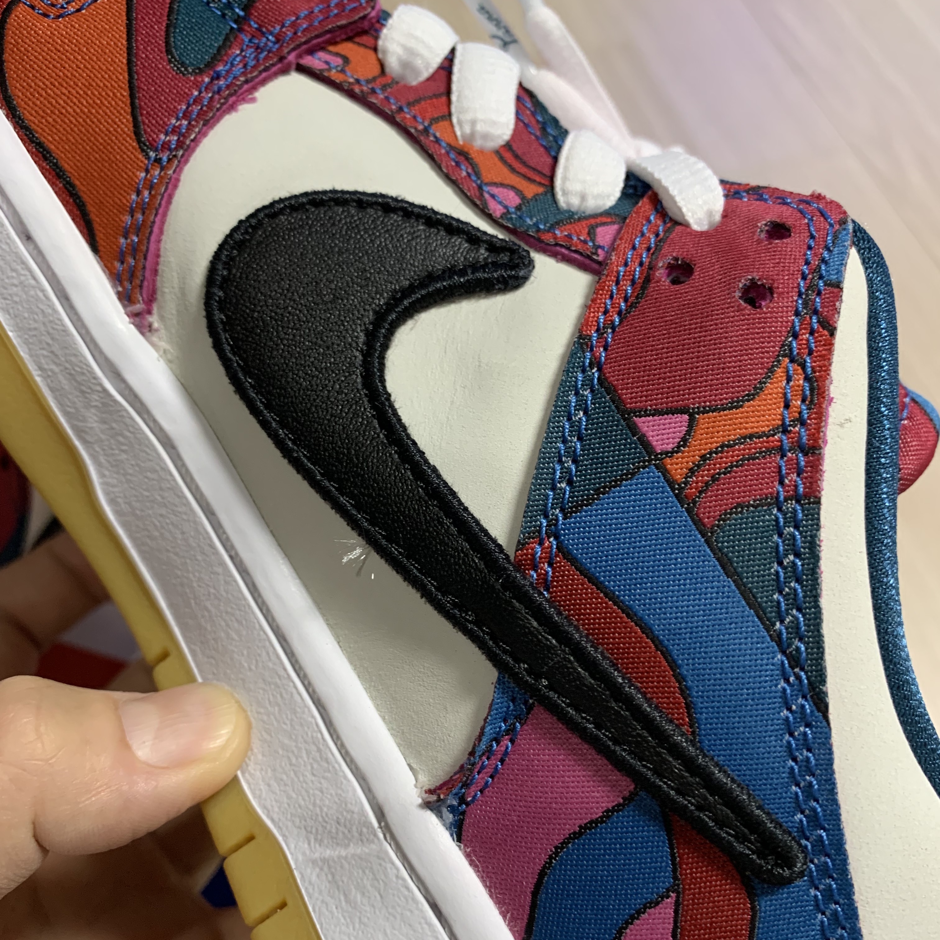 Nike x Parra SB Dunk Low Pro Abstract Art 착용 스타일 - 4