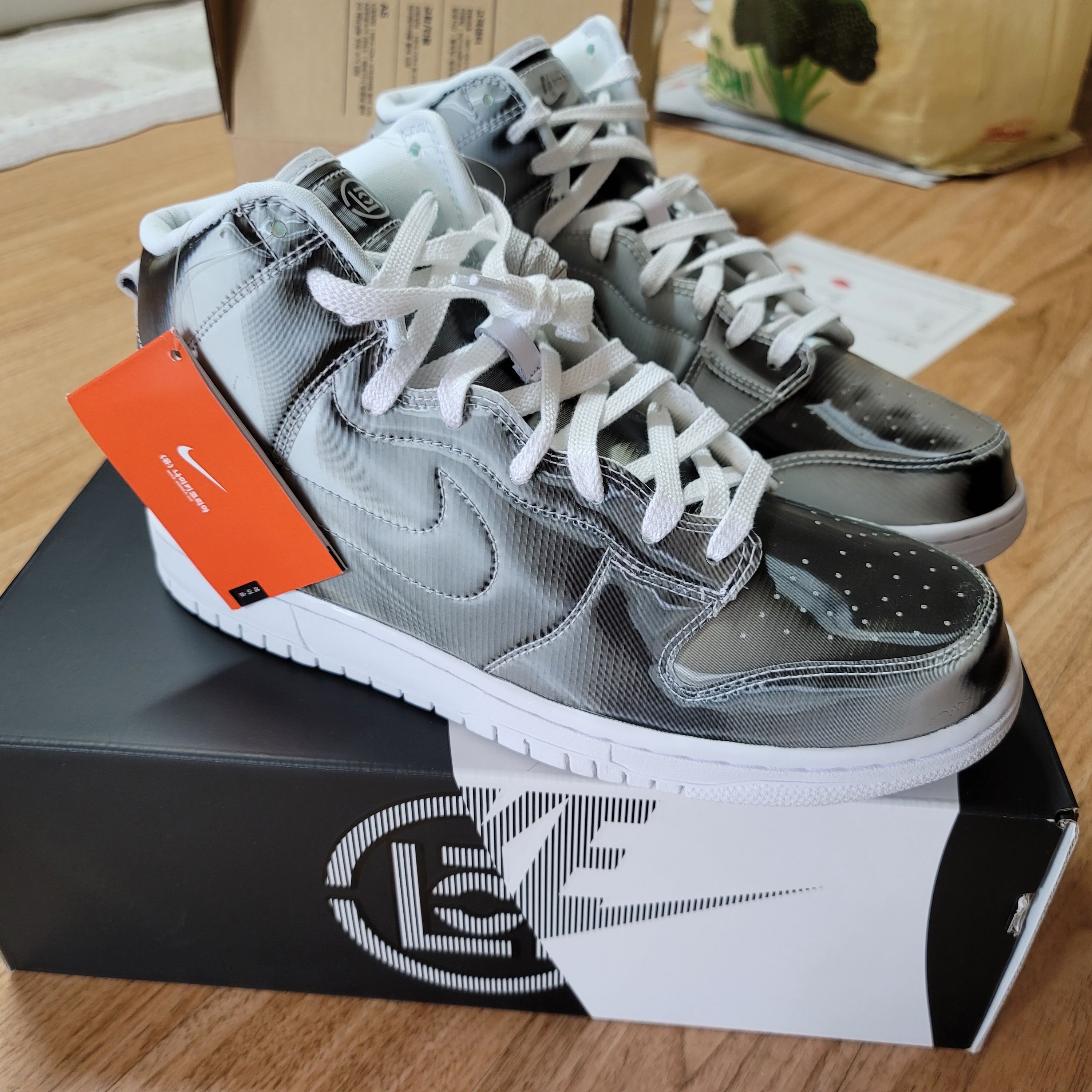 Nike x Clot Dunk High Flux 착용 스타일 - 3
