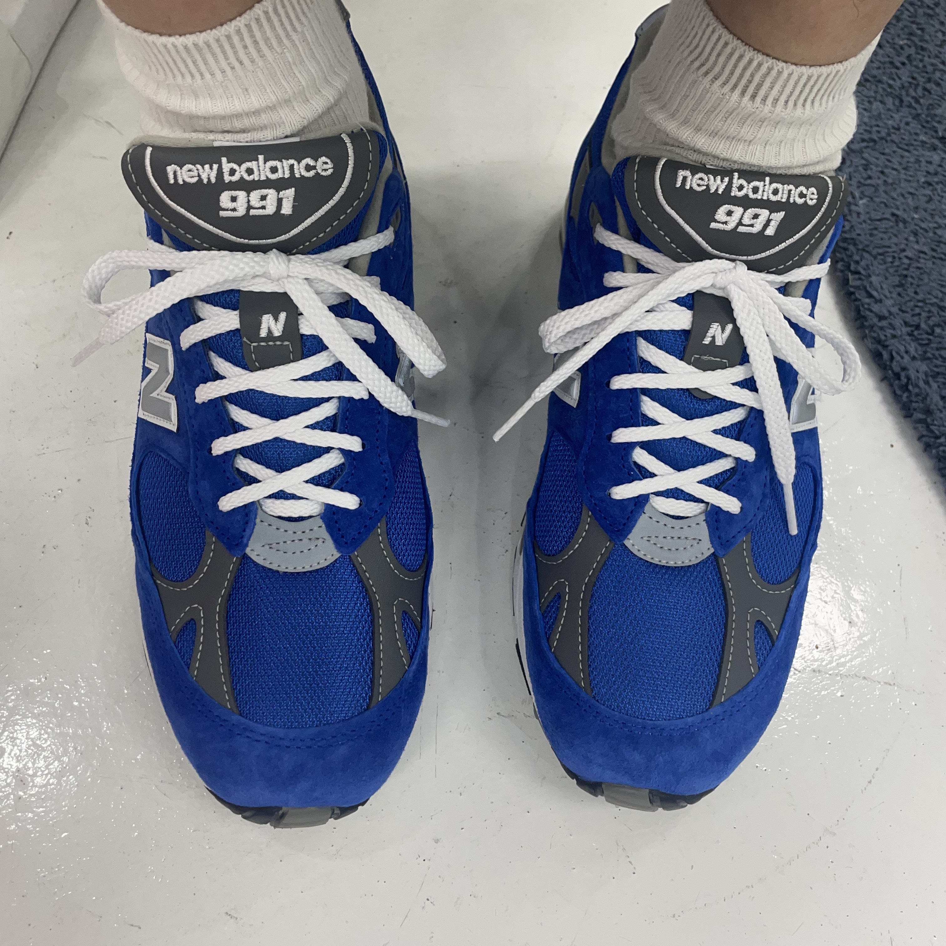 New Balance Made in UK 991 Blue 착용 스타일