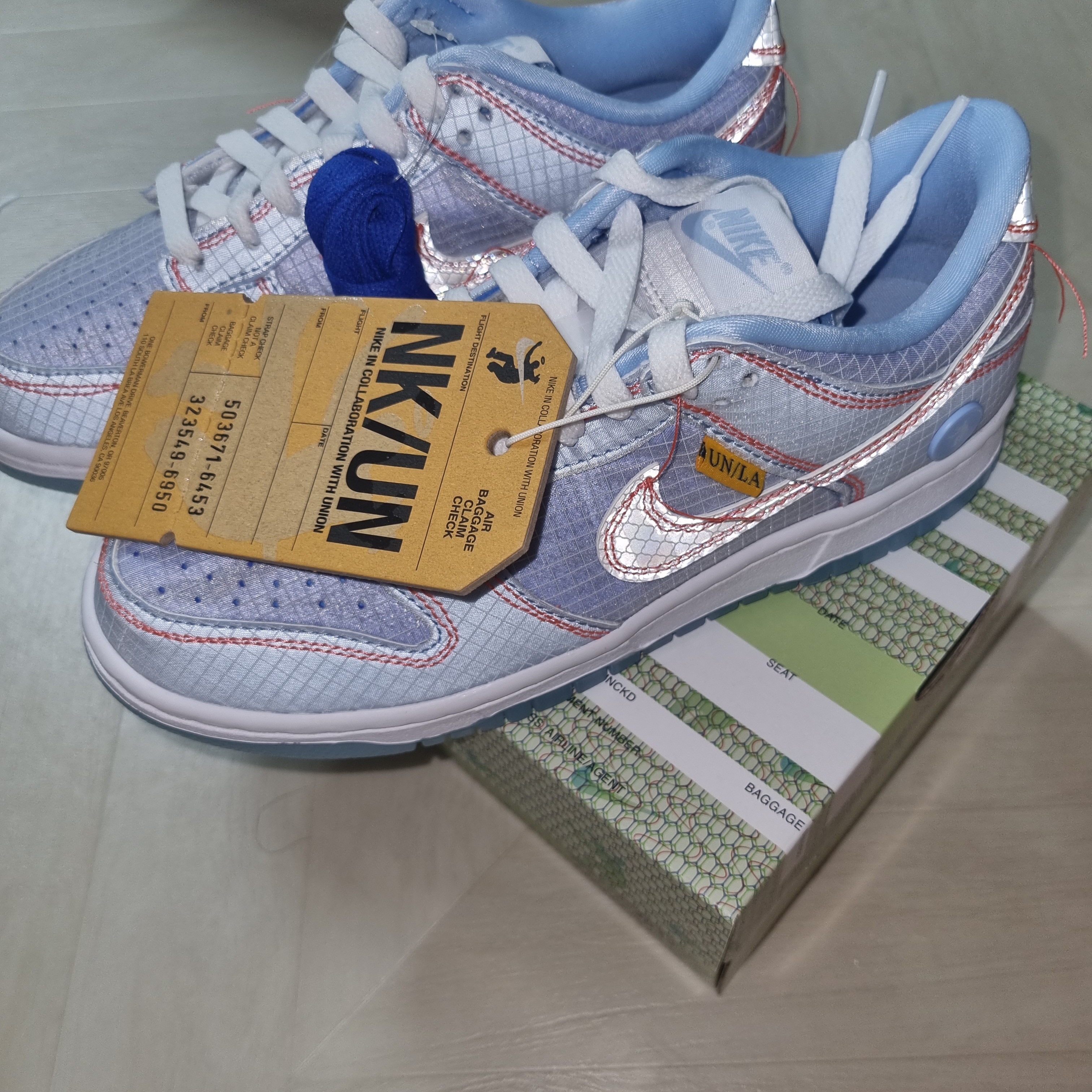 Nike x Union Dunk Low Passport Pack Argon 착용 스타일