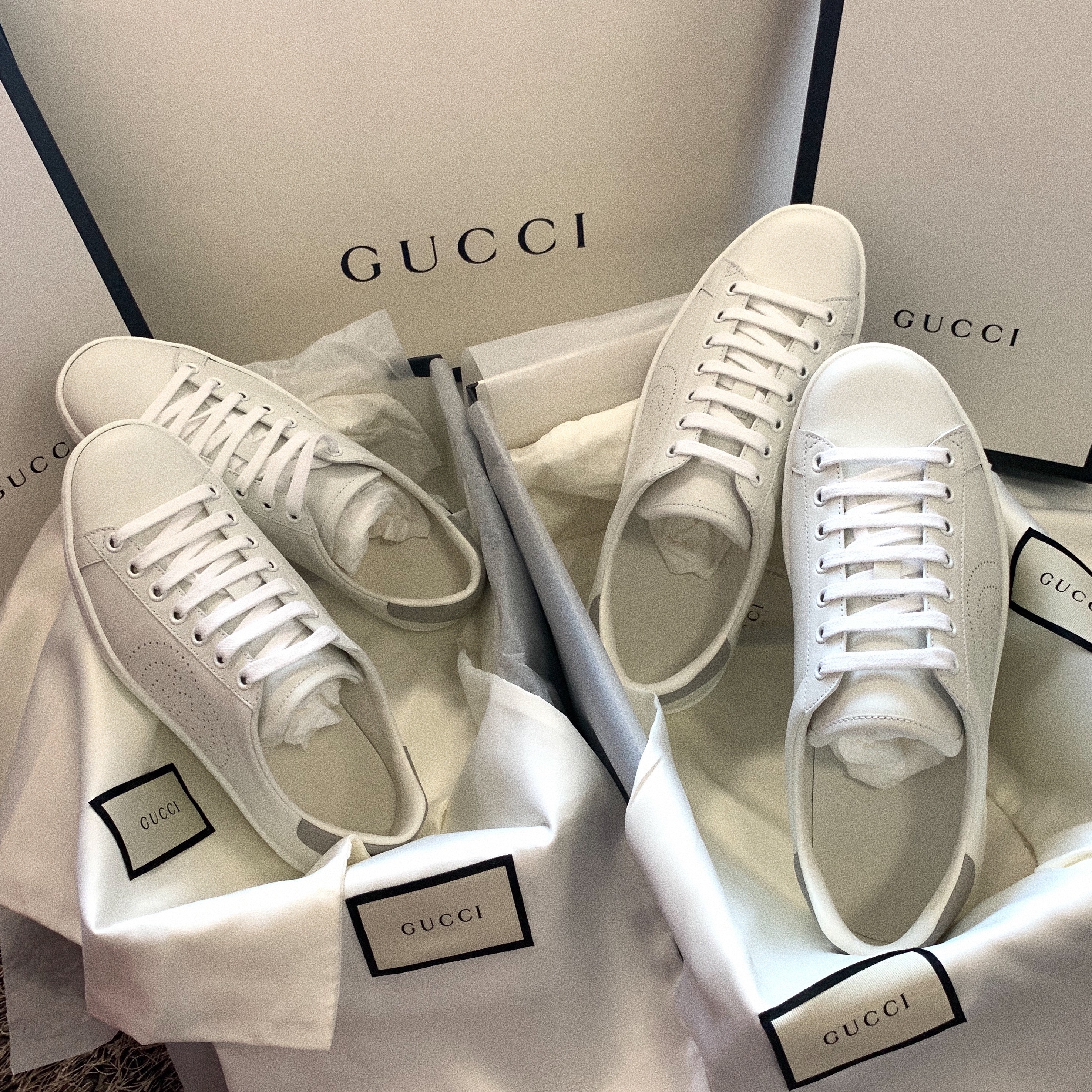 Gucci Ace Interlocking G Logo Sneakers White 착용 스타일