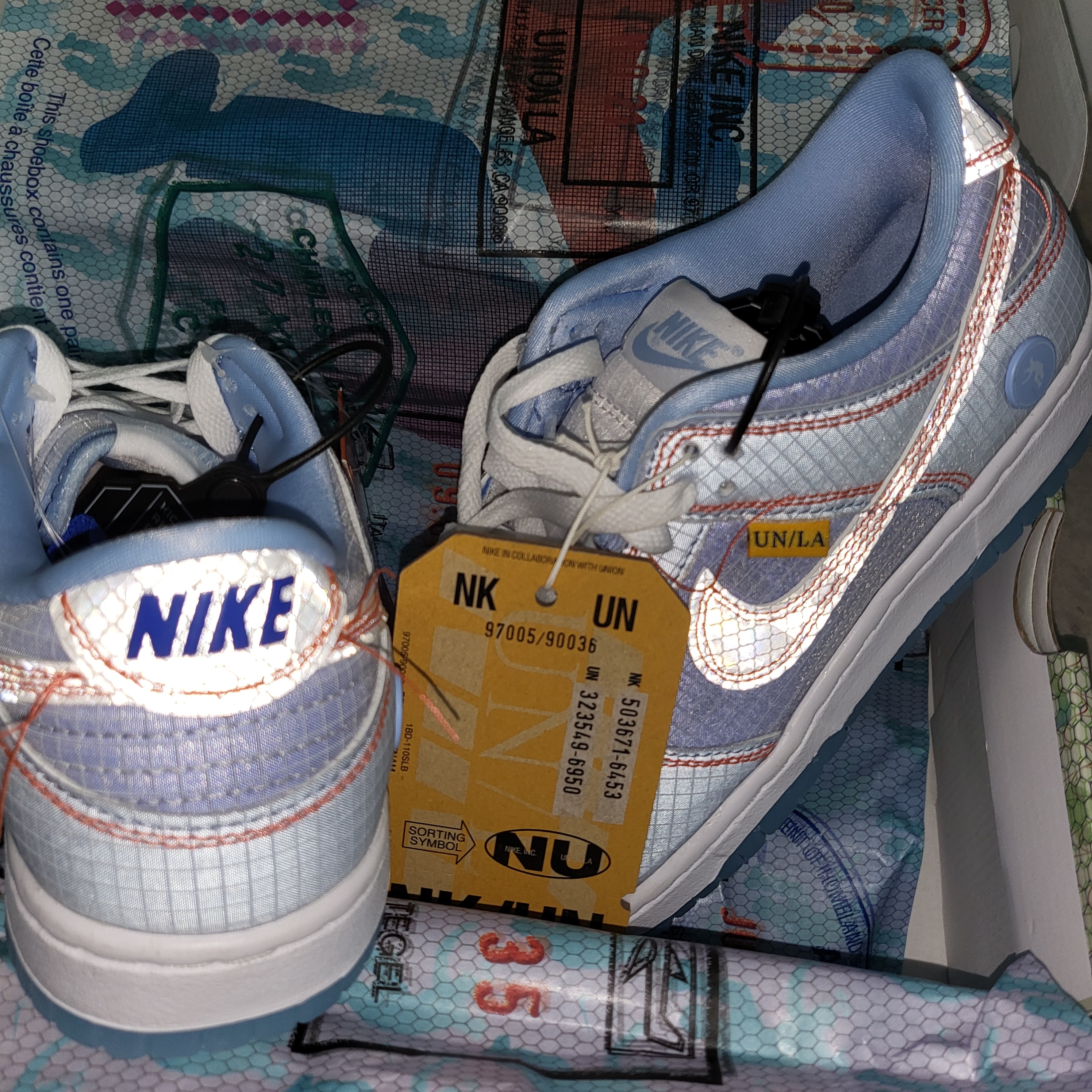 Nike x Union Dunk Low Passport Pack Argon 착용 스타일 - 2