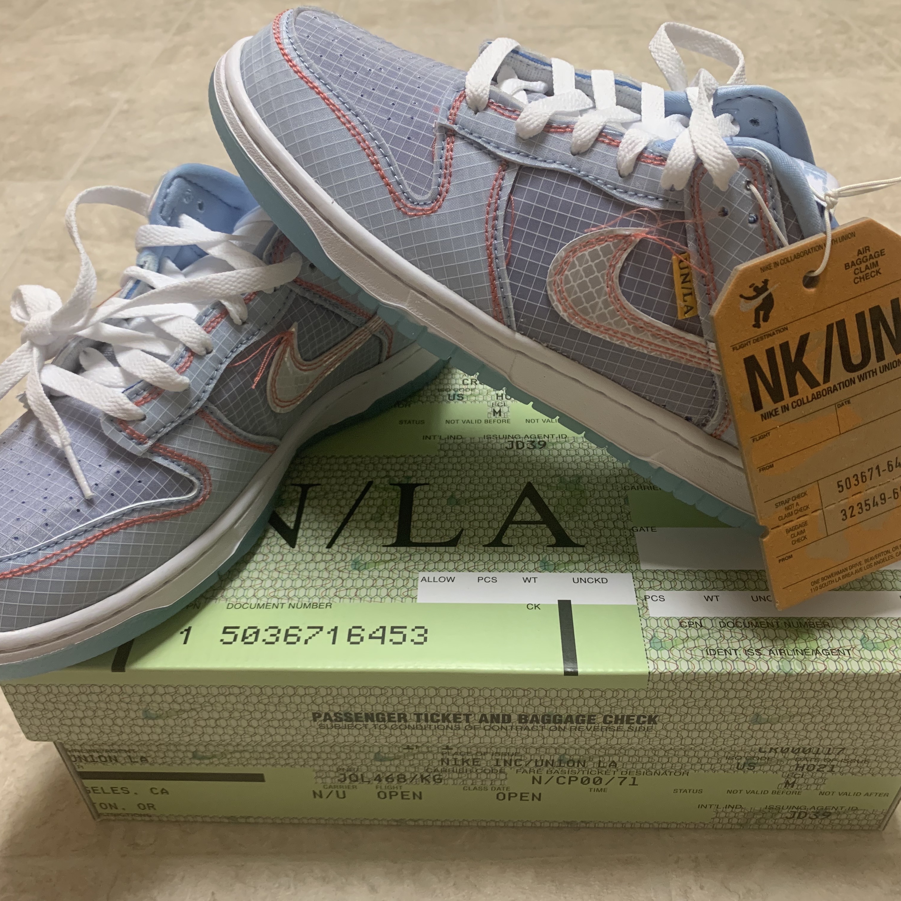 Nike x Union Dunk Low Passport Pack Argon 착용 스타일