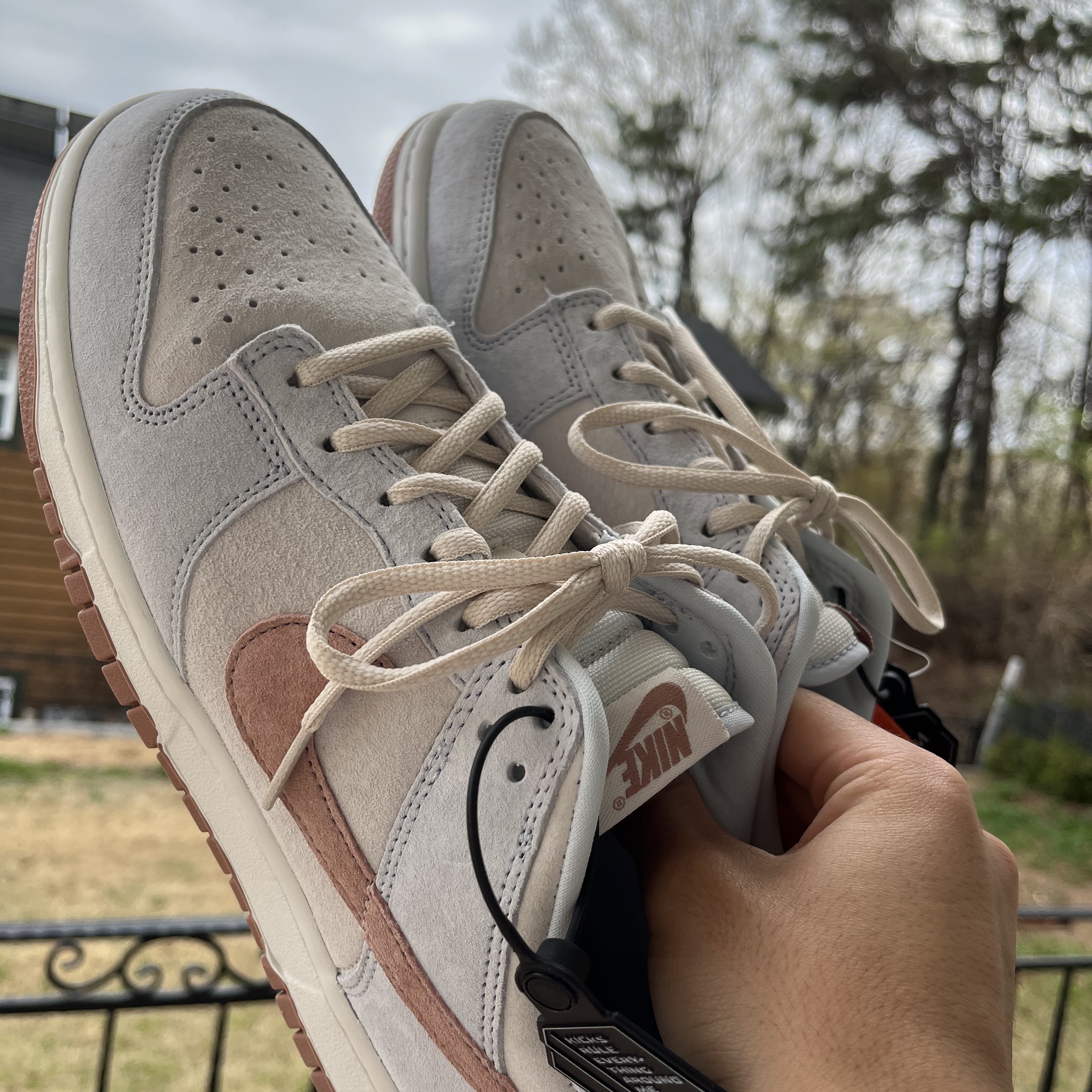 Nike Dunk Low Retro PRM Fossil Rose 착용 스타일