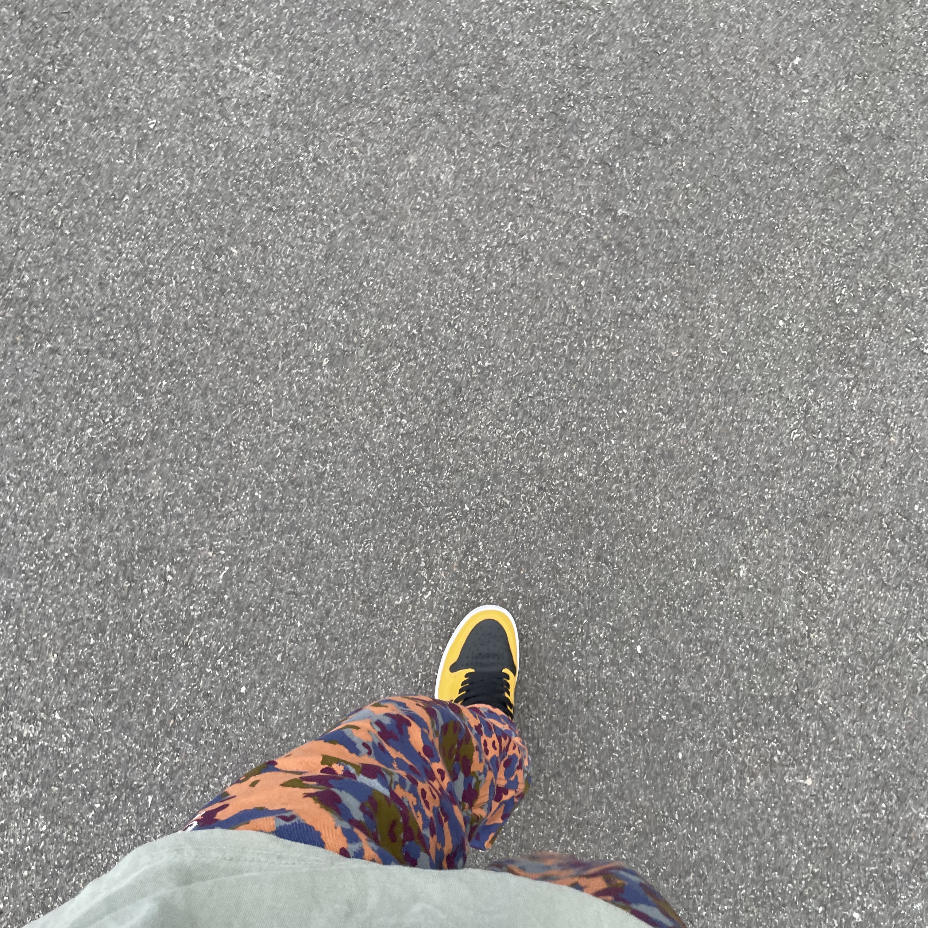 Jordan 1 Retro High OG Pollen, Vans Vault x Nigel Cabourn OG Classic Slip-On LX Carpet Green Mix 착용 스타일 - 4
