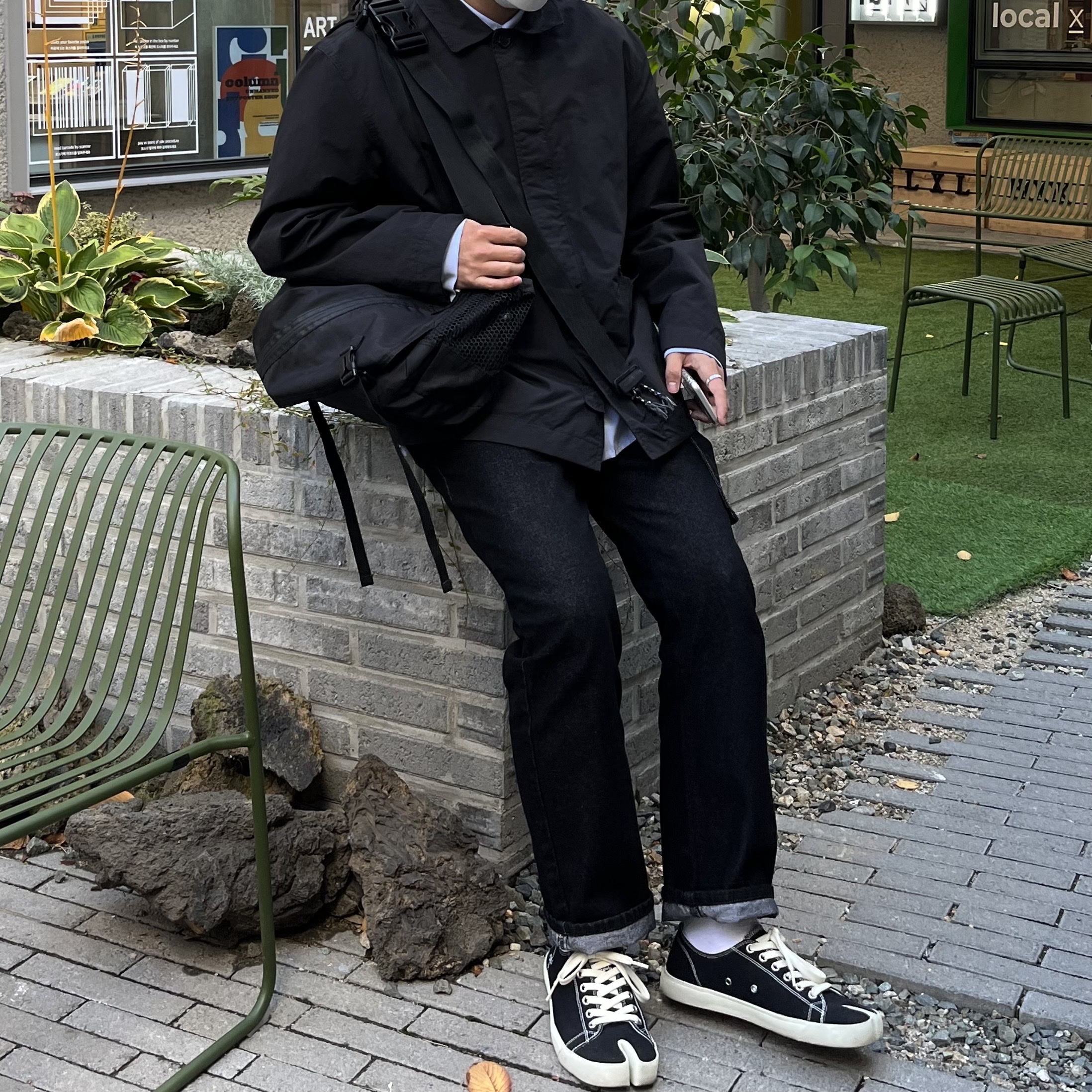 Maison Margiela Tabi Low Black 착용 스타일 - 2