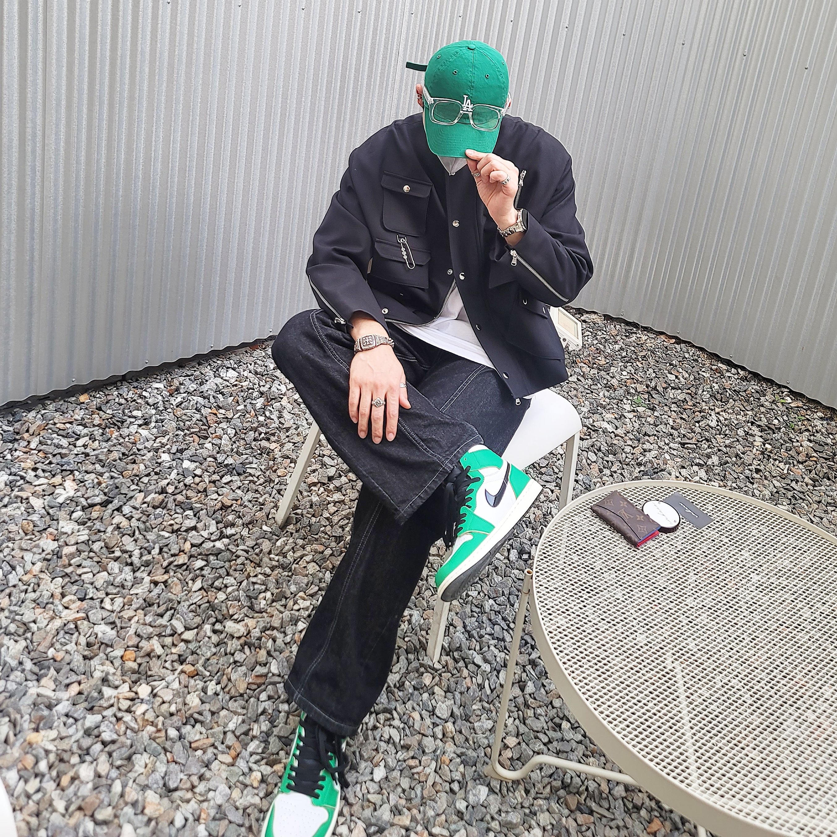 (W) Jordan 1 Retro High OG Lucky Green 착용 스타일