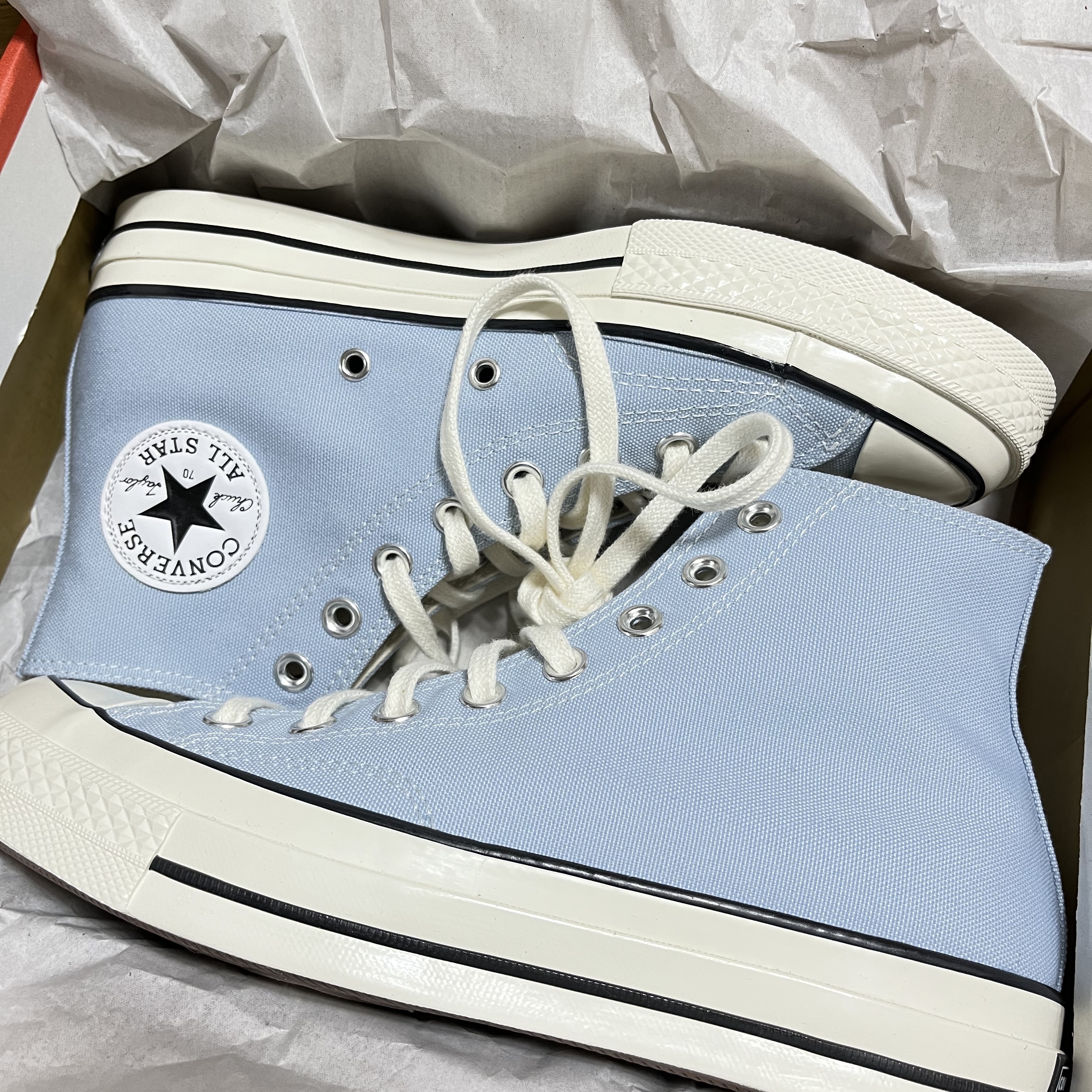 Converse Chuck 70 High Vintage Canvas Armory Blue 착용 스타일
