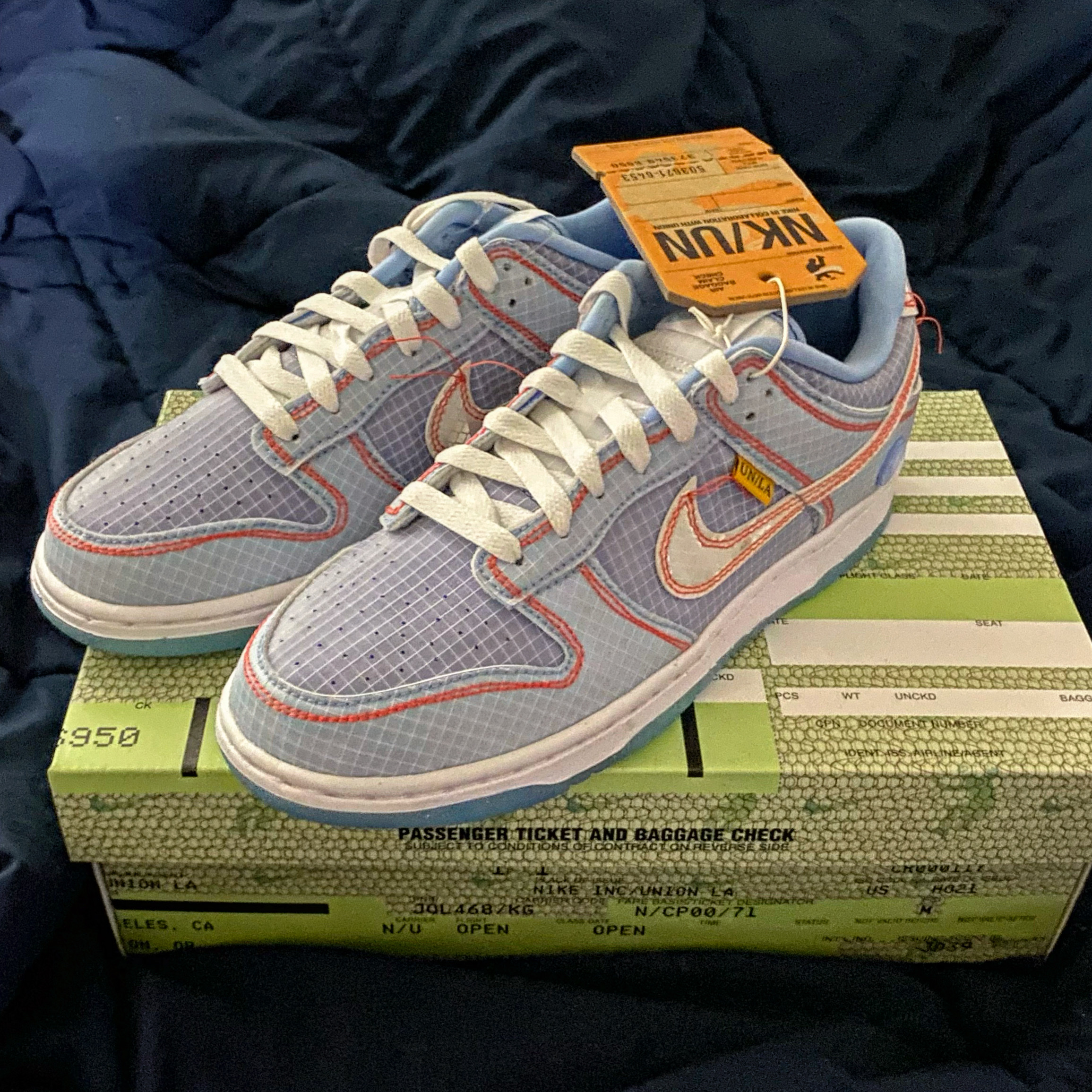 Nike x Union Dunk Low Passport Pack Argon 착용 스타일