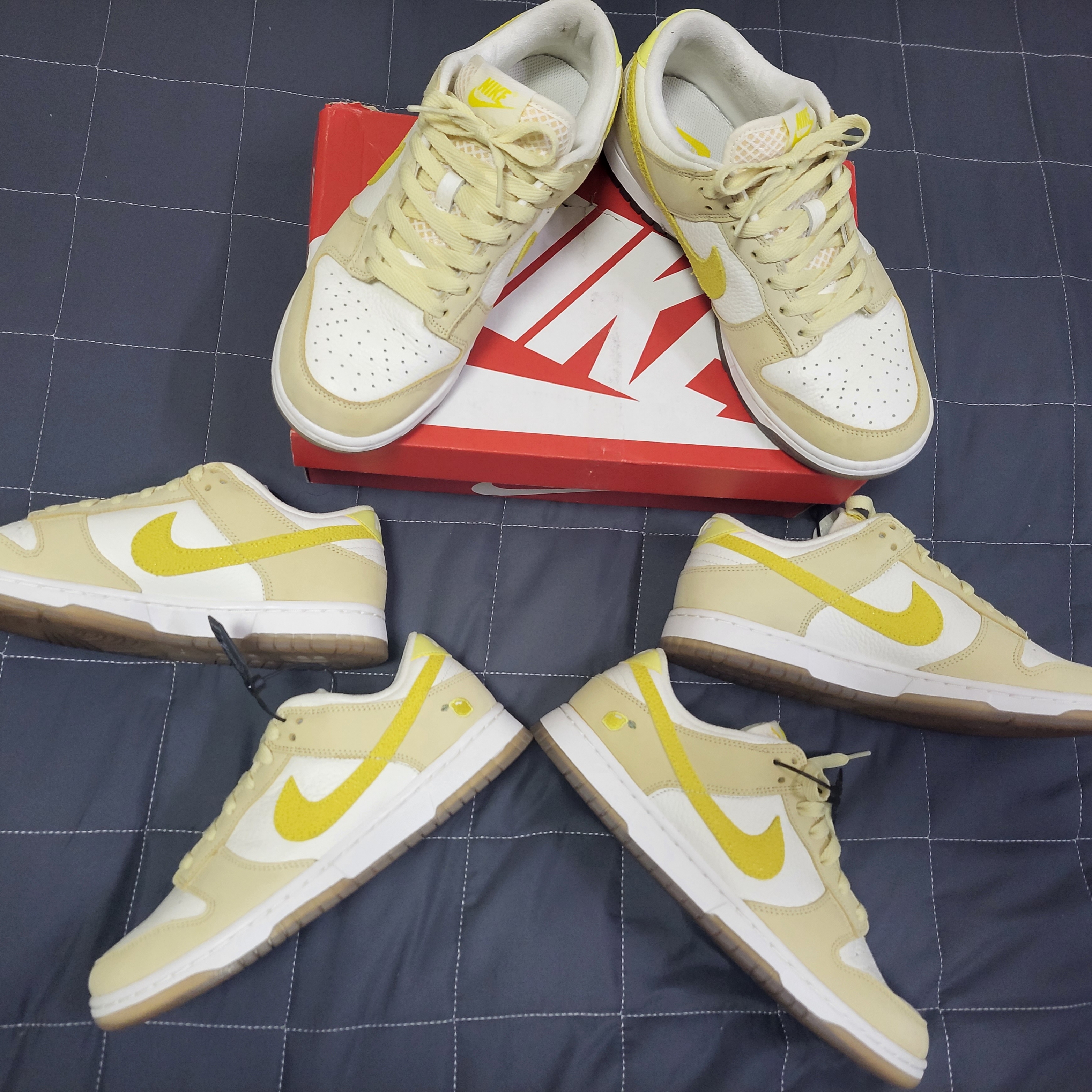 (W) Nike Dunk Low Lemon Drop 착용 스타일 - 1