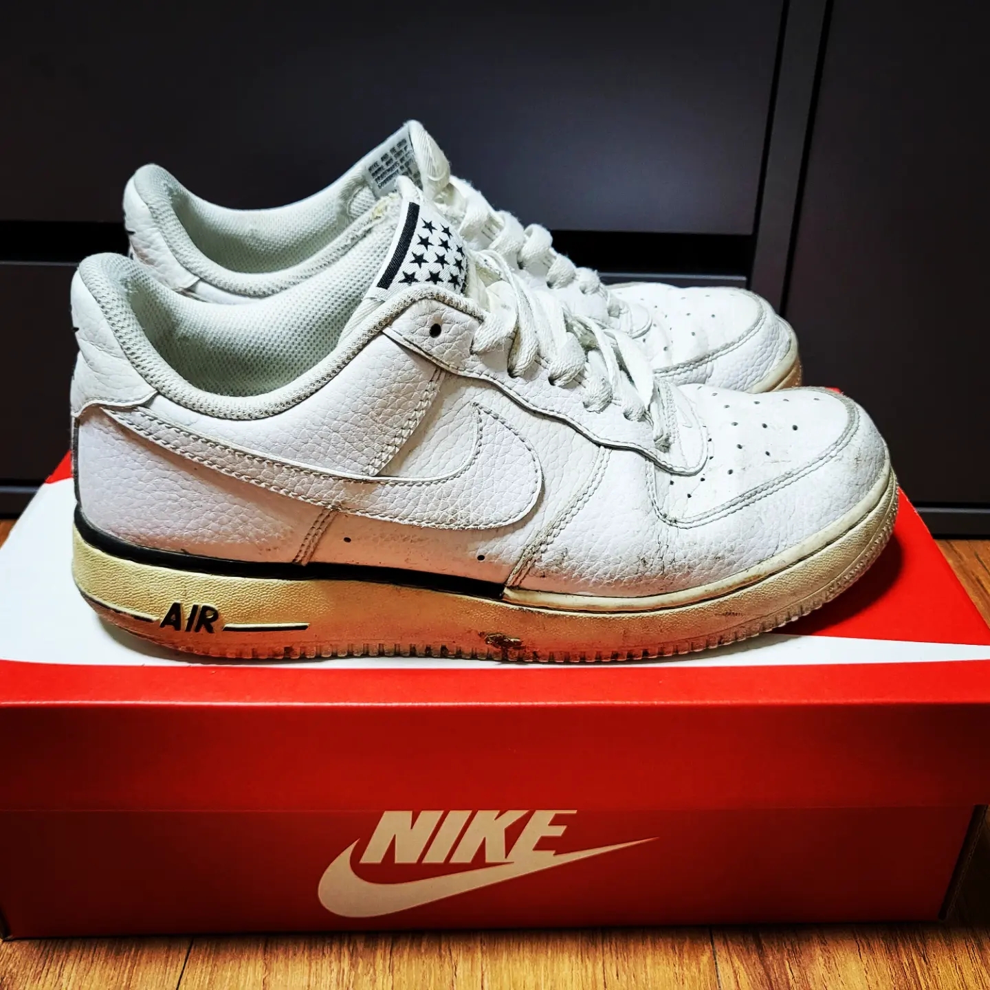 Nike Air Force 1 '07 Low White White Black 착용 스타일