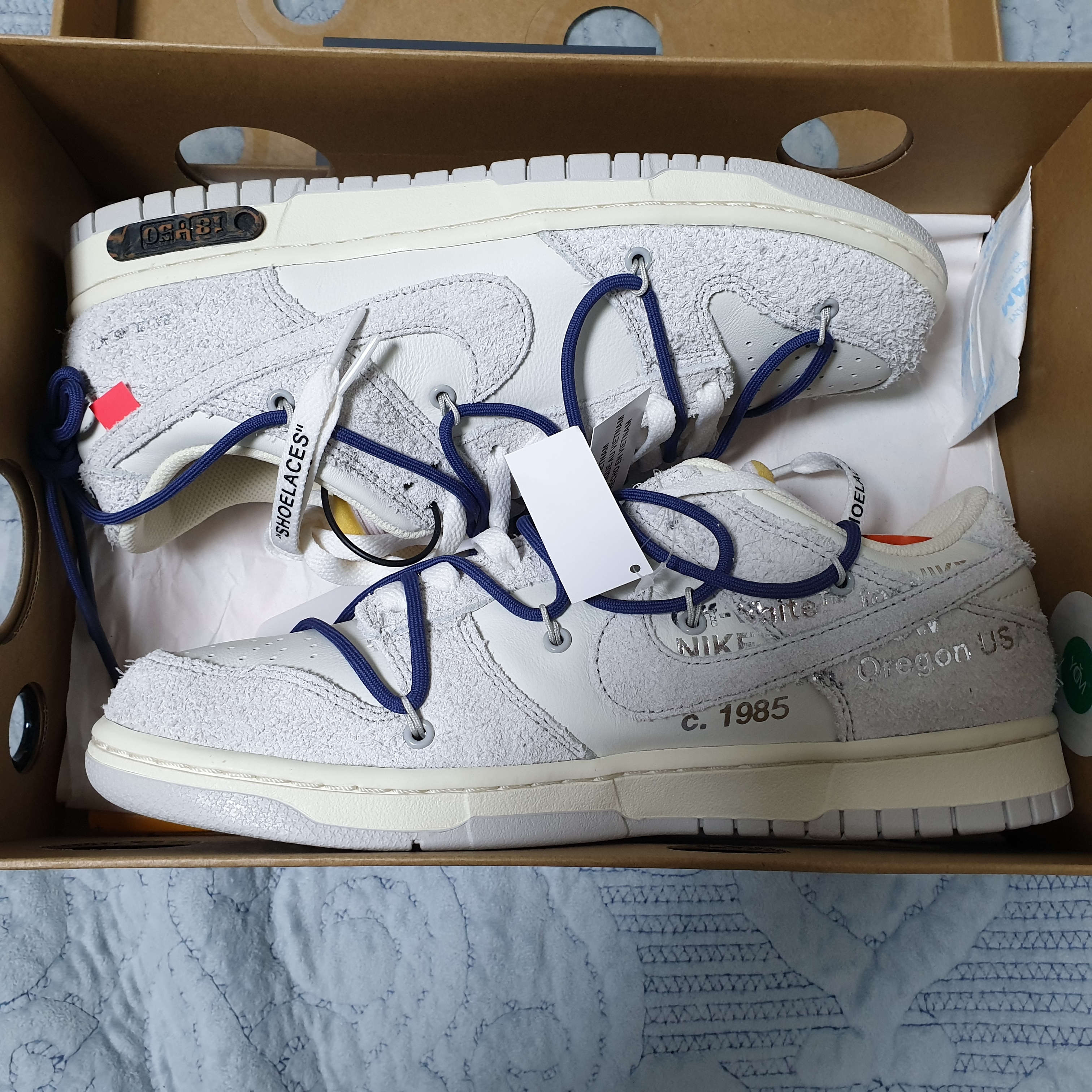 Nike x Off-White Dunk Low The 50 - Lot 18 착용 스타일 - 2
