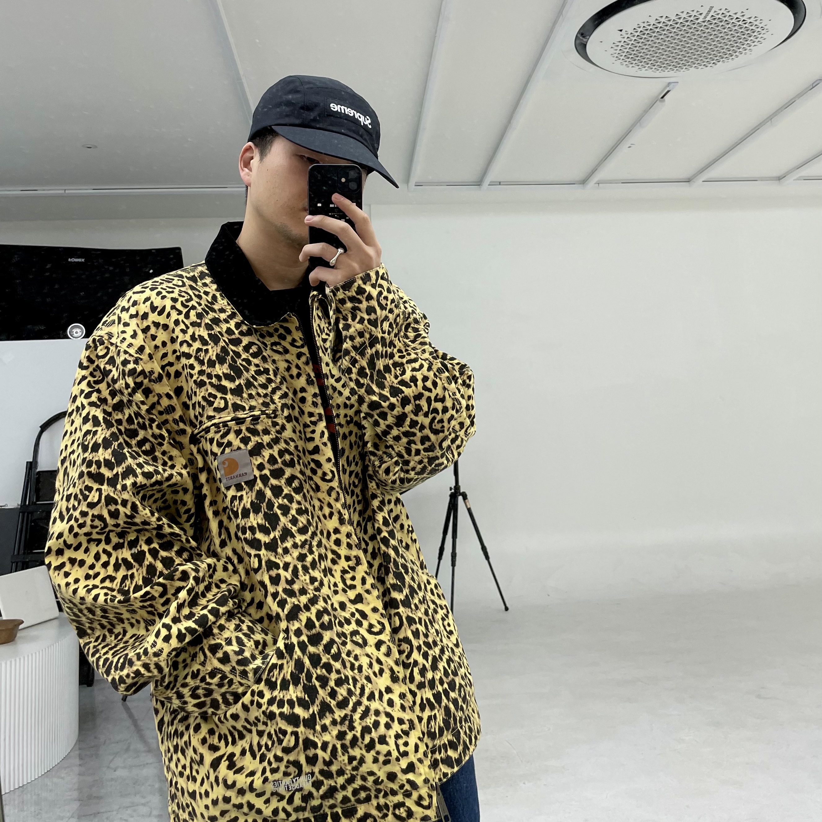Supreme Gore-Tex Polartec Long Bill Camp Cap Black - 22SS 착용 스타일
