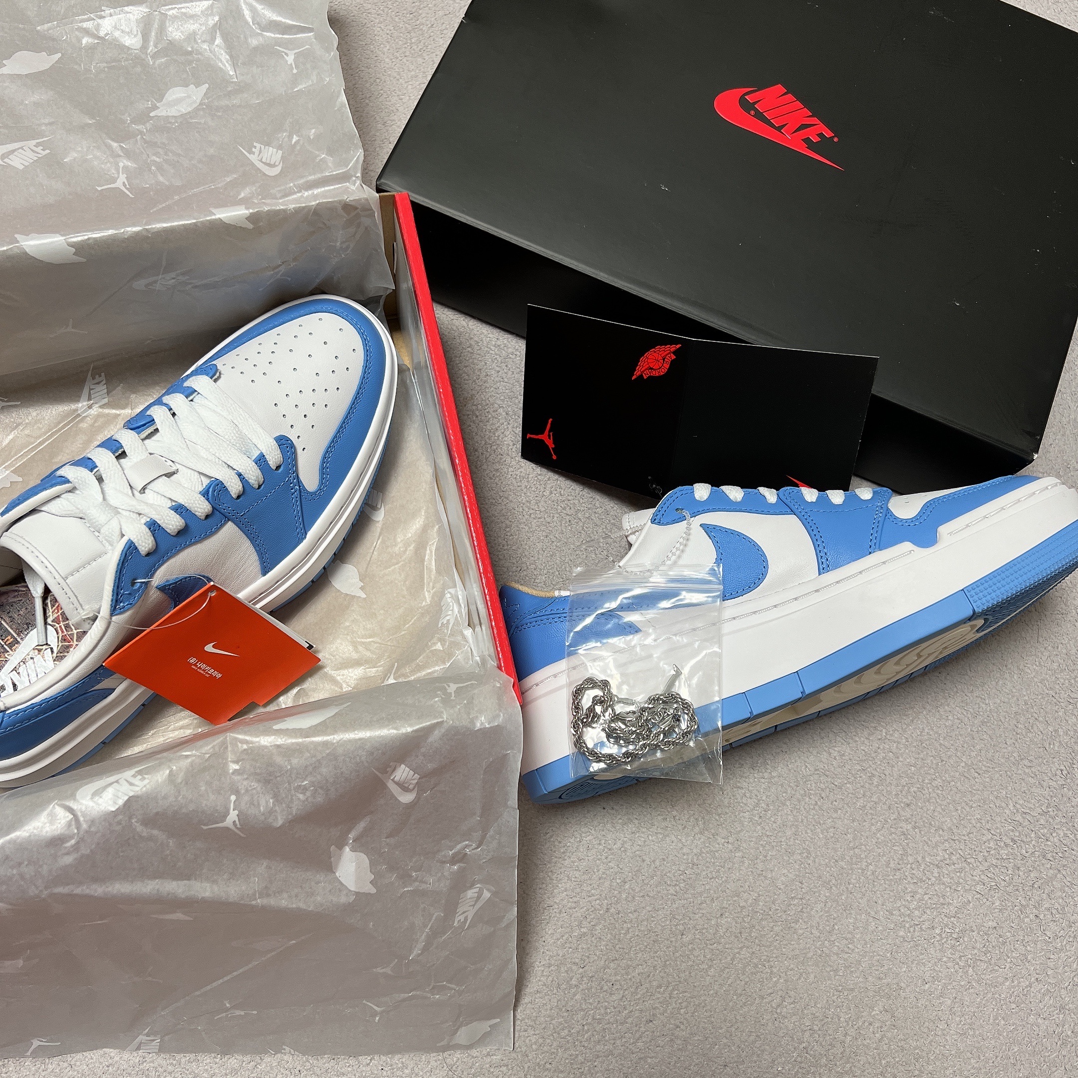 (W) Jordan 1 Elevate Low SE University Blue 착용 스타일