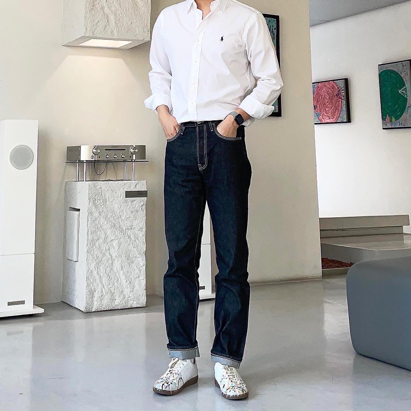 Maison Margiela Replica Paint Drop Sneakers 착용 스타일 - 1