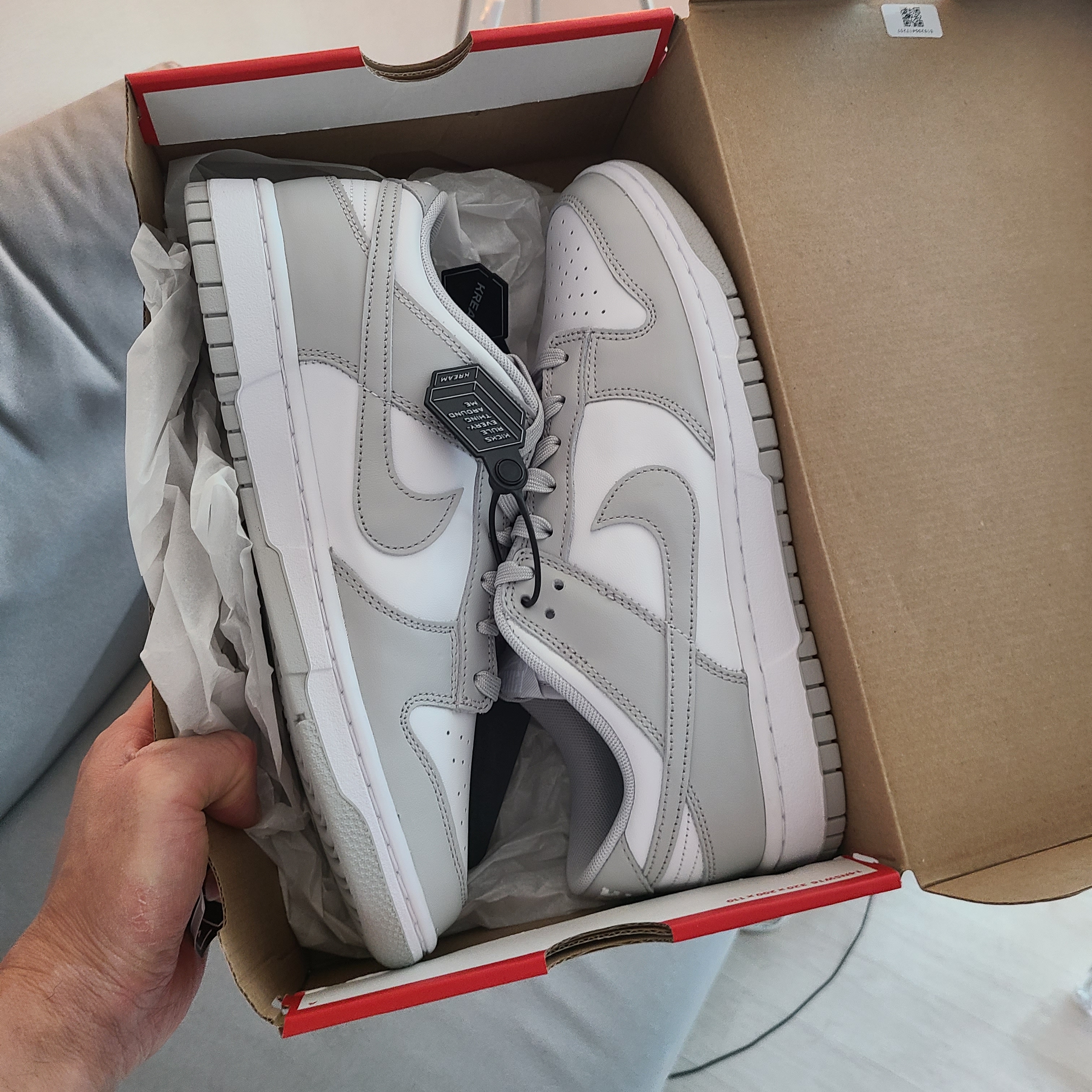 Nike Dunk Low Retro Grey Fog 착용 스타일 - 1