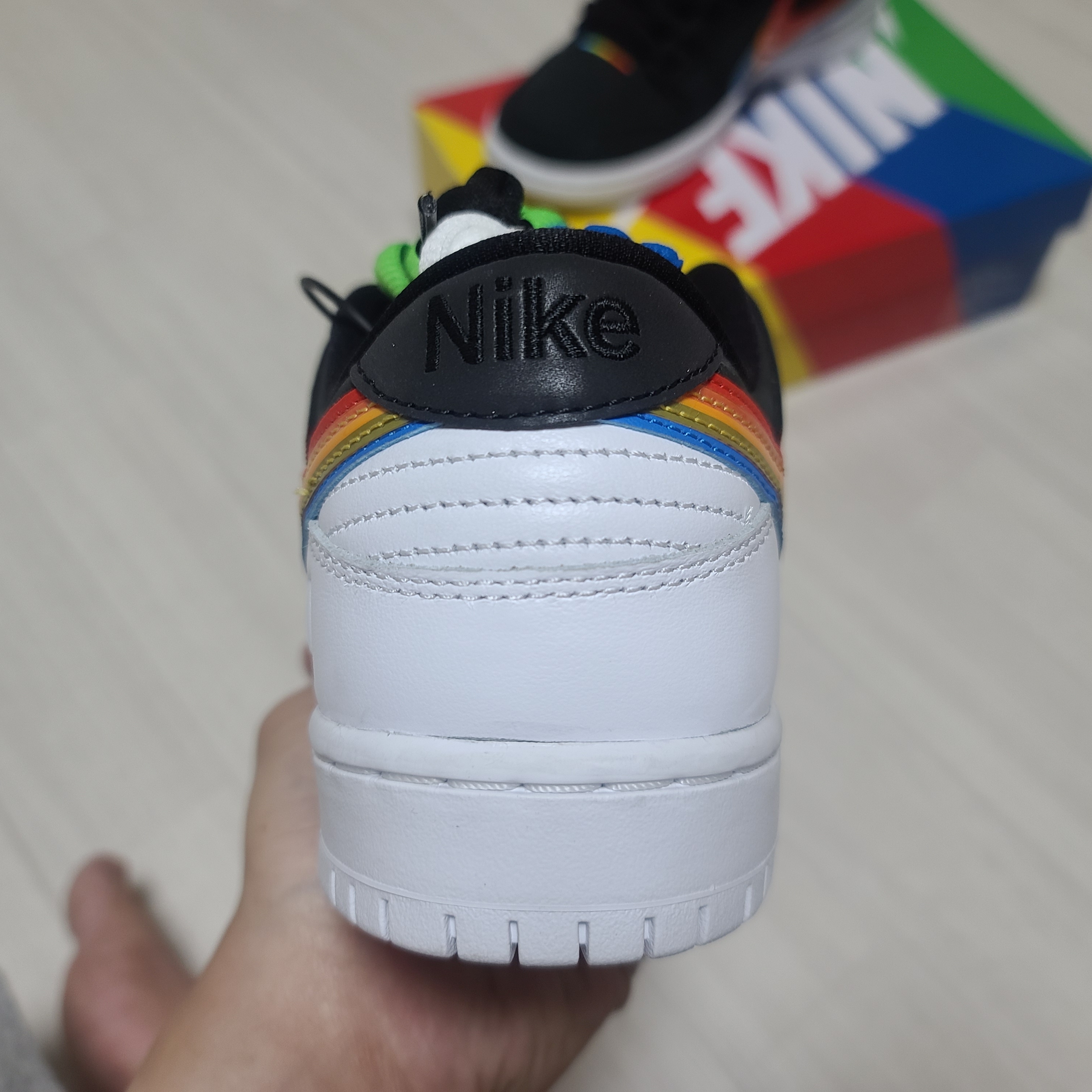 Nike x Polaroid SB Dunk Low Pro QS Black 착용 스타일 - 3