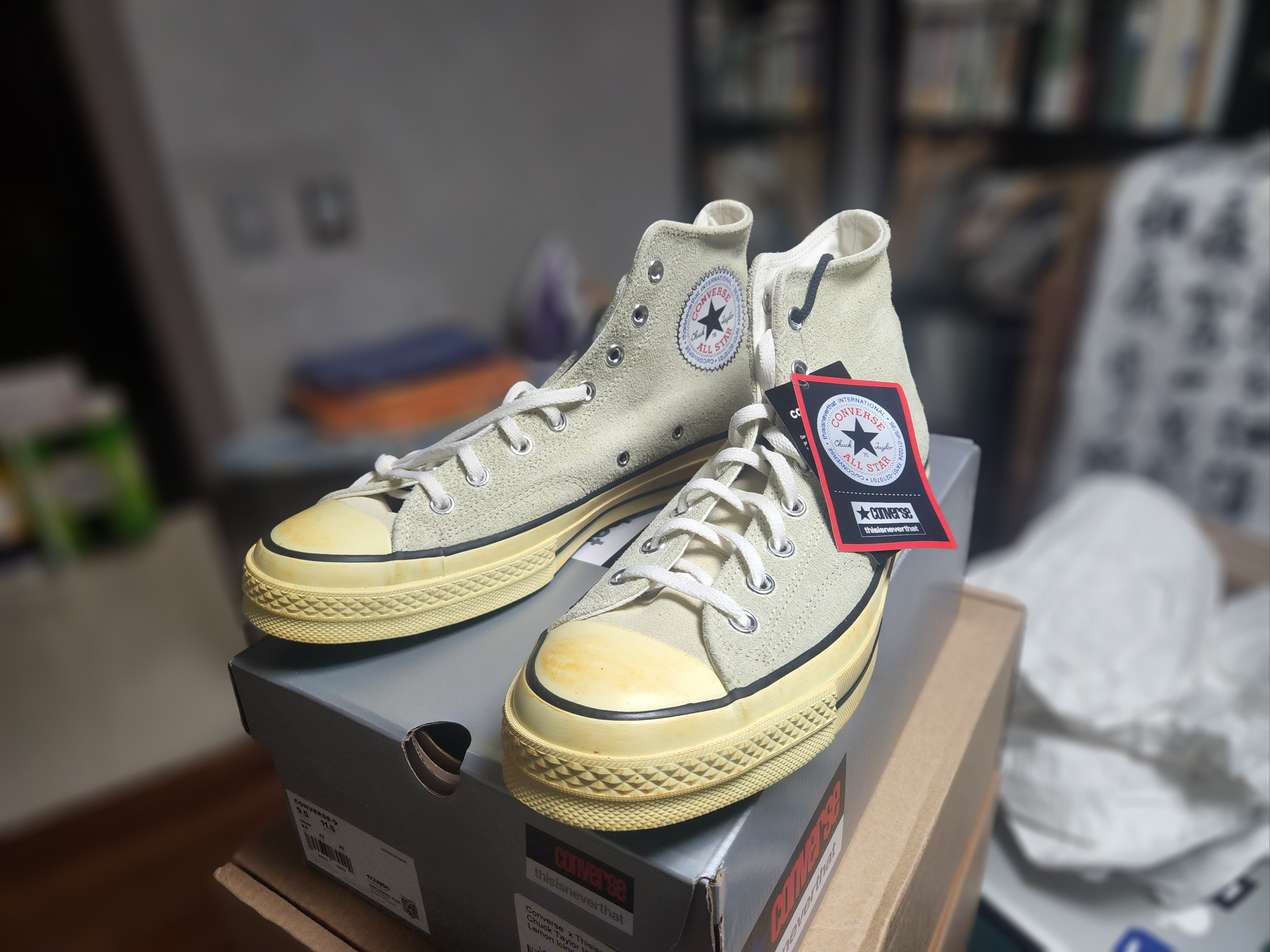 Converse x Thisisneverthat Chuck 70 High Lemon Icing 착용 스타일 - 1