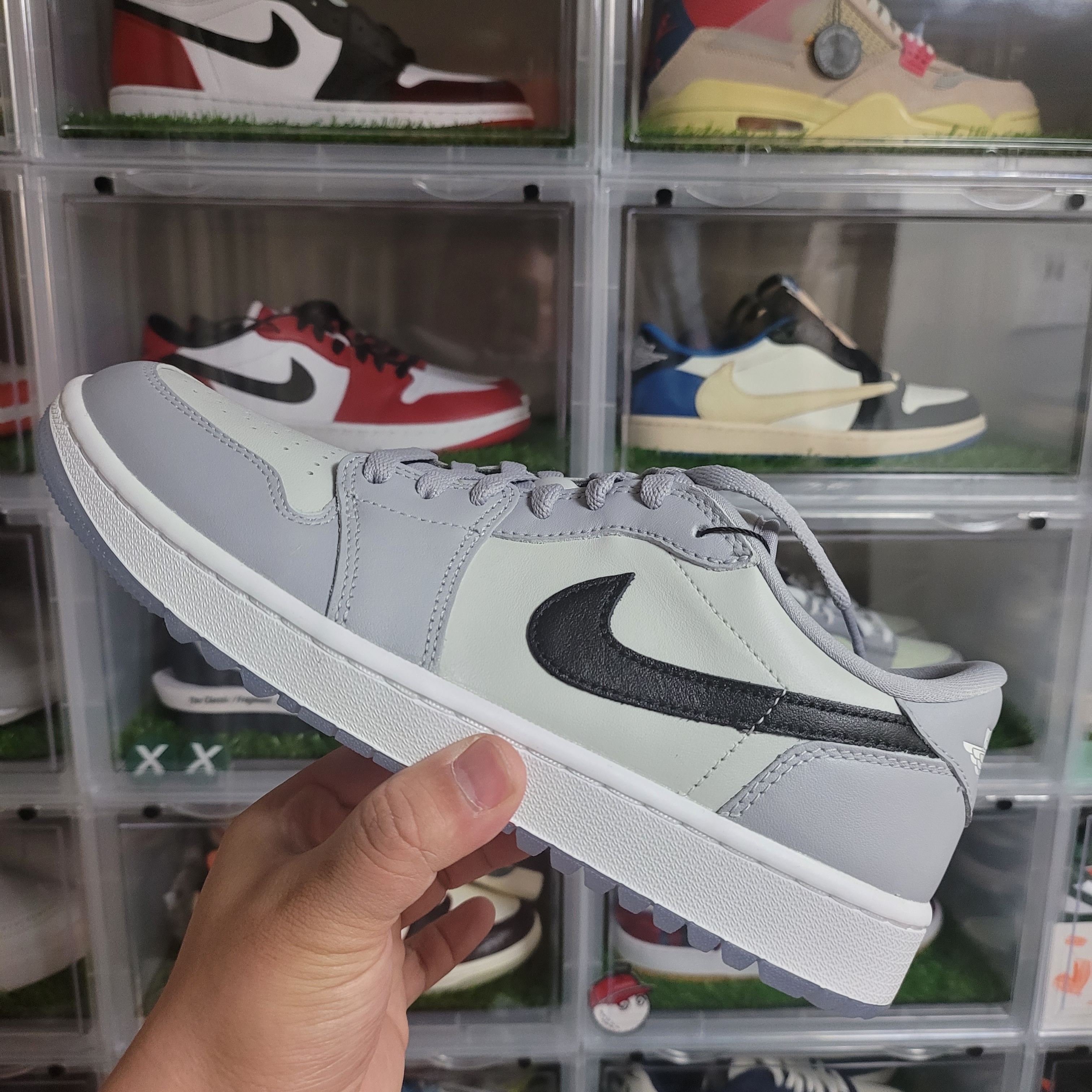 Jordan 1 Low Golf Wolf Grey, Jordan 1 Low Golf Shadow 착용 스타일 - 1
