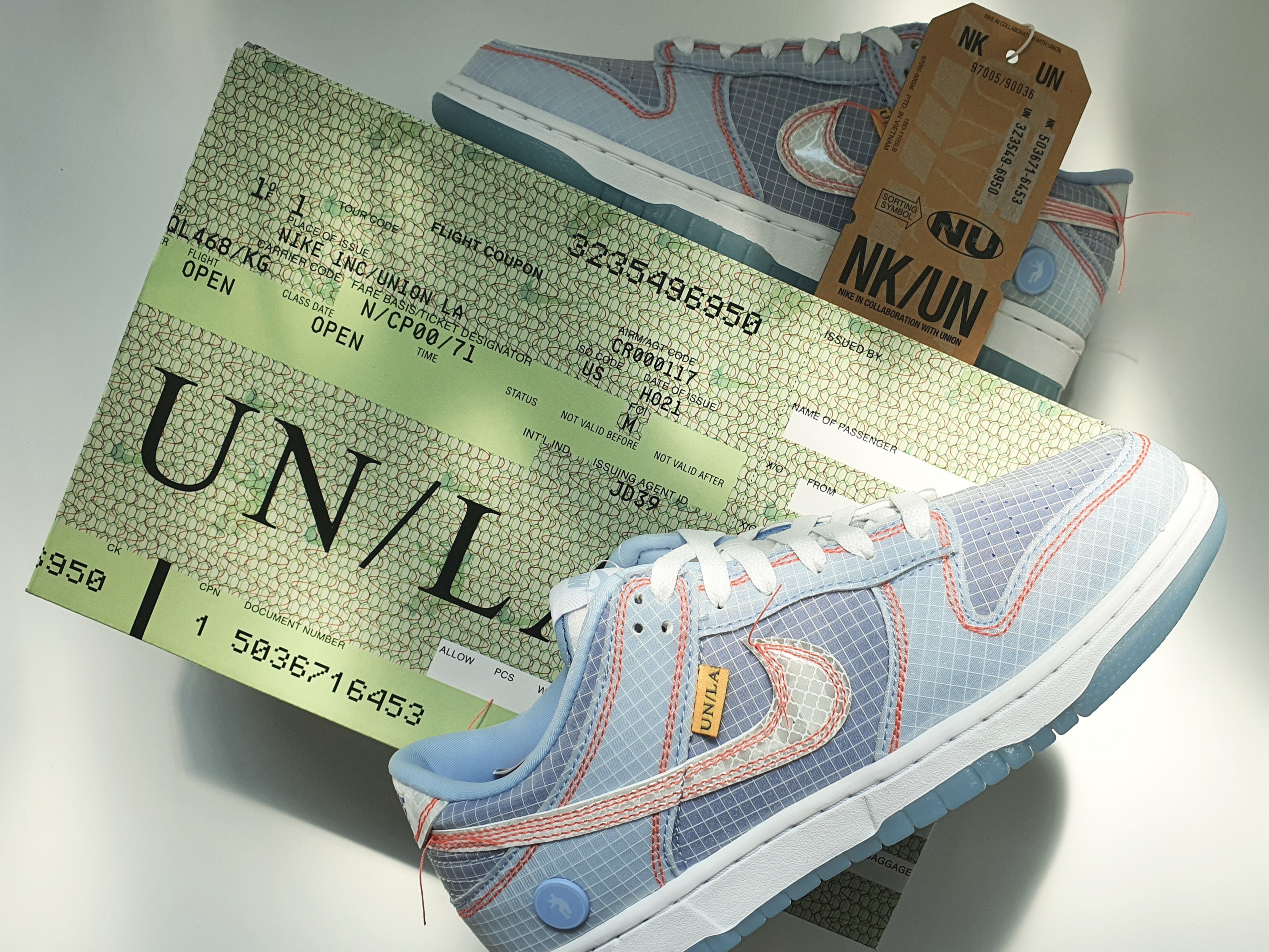 Nike x Union Dunk Low Passport Pack Argon 착용 스타일