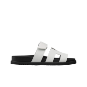 (W) Hermes Chypre Sandal Calfskin & Blanc