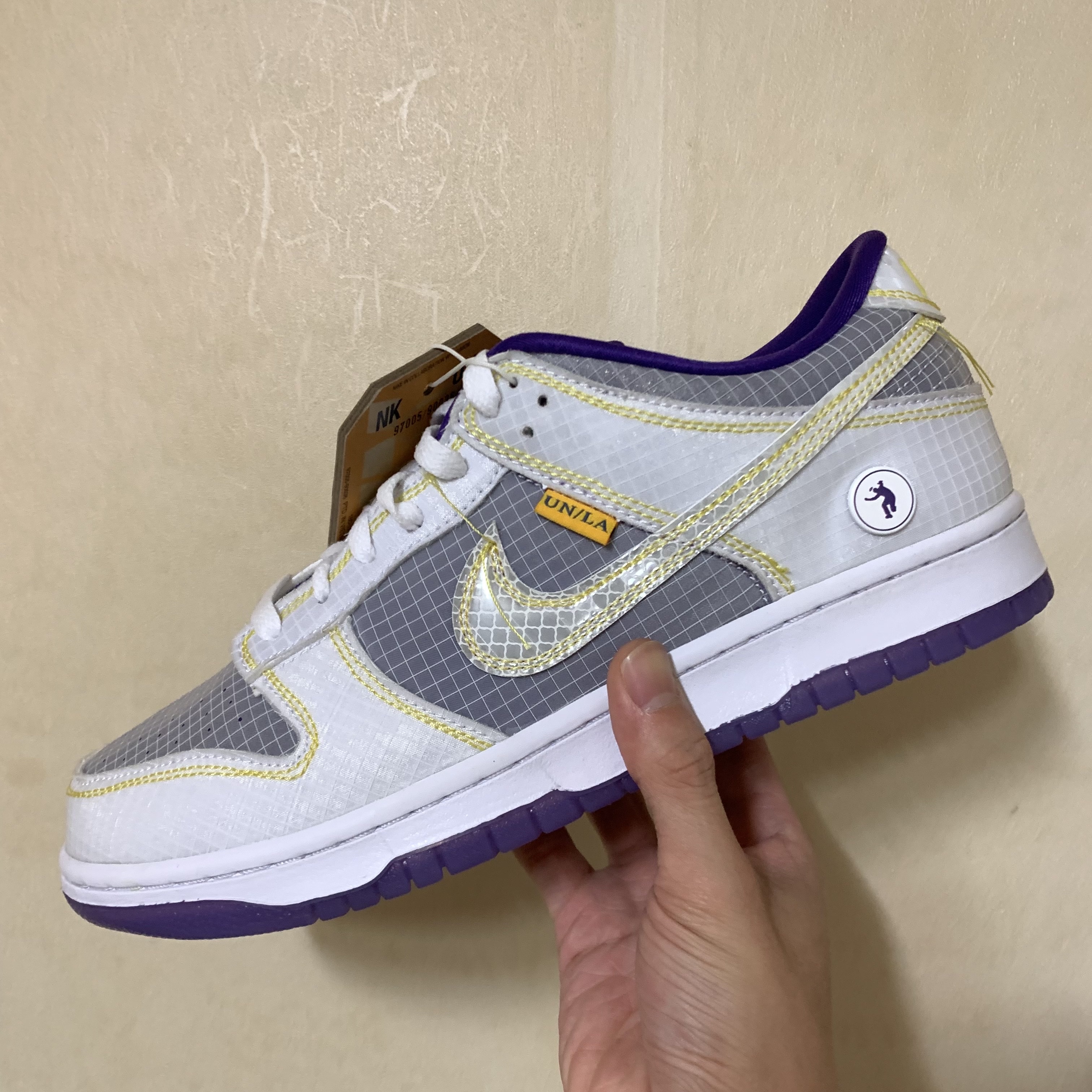 Nike x Union Dunk Low Passport Pack Court Purple White 착용 스타일 - 2