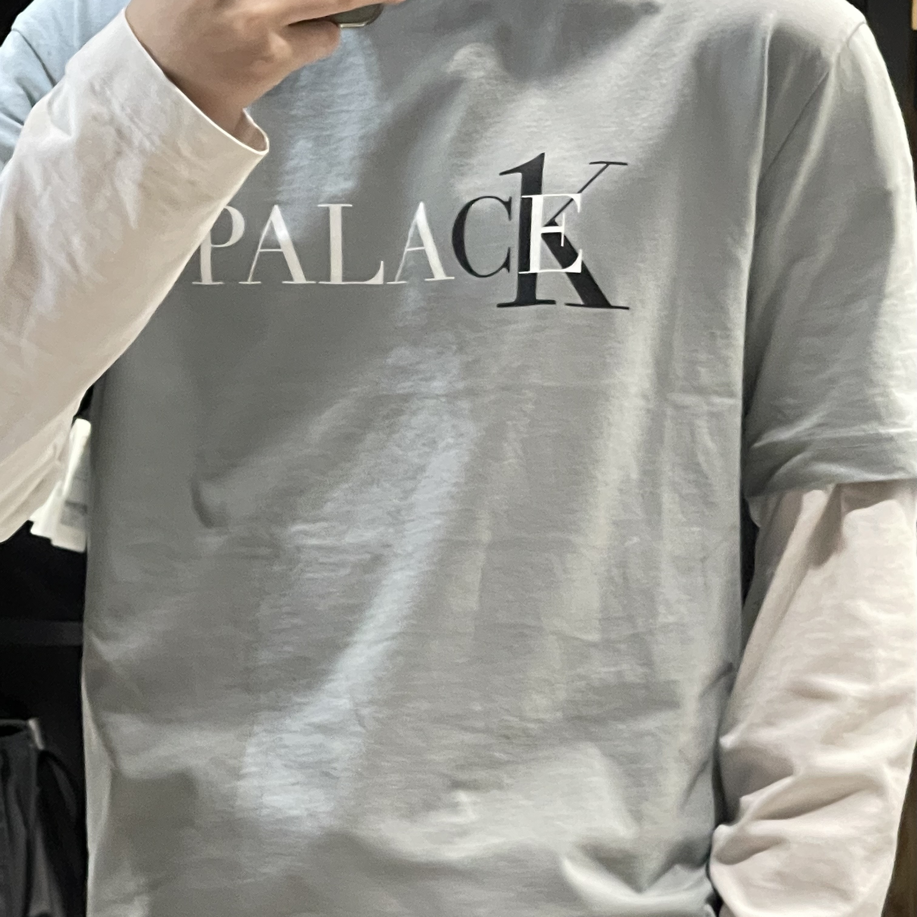 Palace x CK1 T-Shirt Quarry - 22SS 착용 스타일