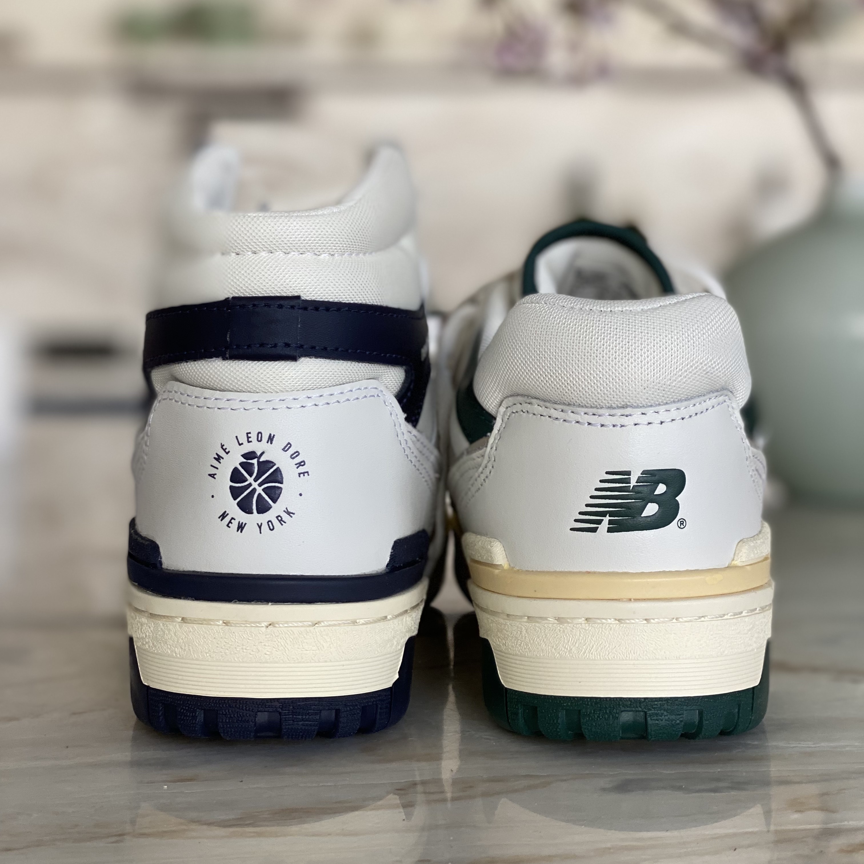 New Balance x Aime Leon Dore 650R White Green, New Balance x Aime Leon Dore 650R White Navy 착용 스타일 - 3