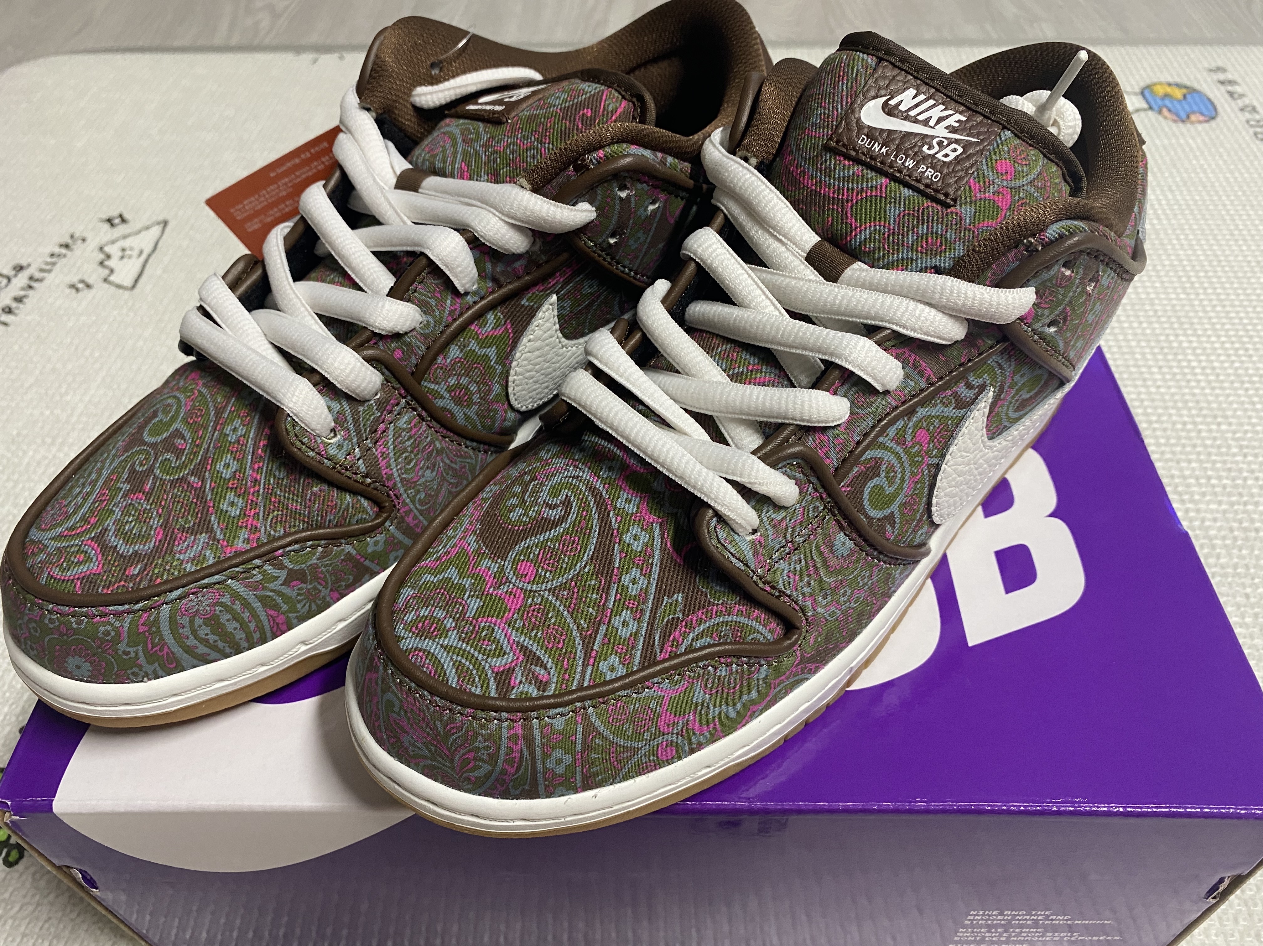 Nike SB Dunk Low Pro Premium Paisley 착용 스타일 - 1
