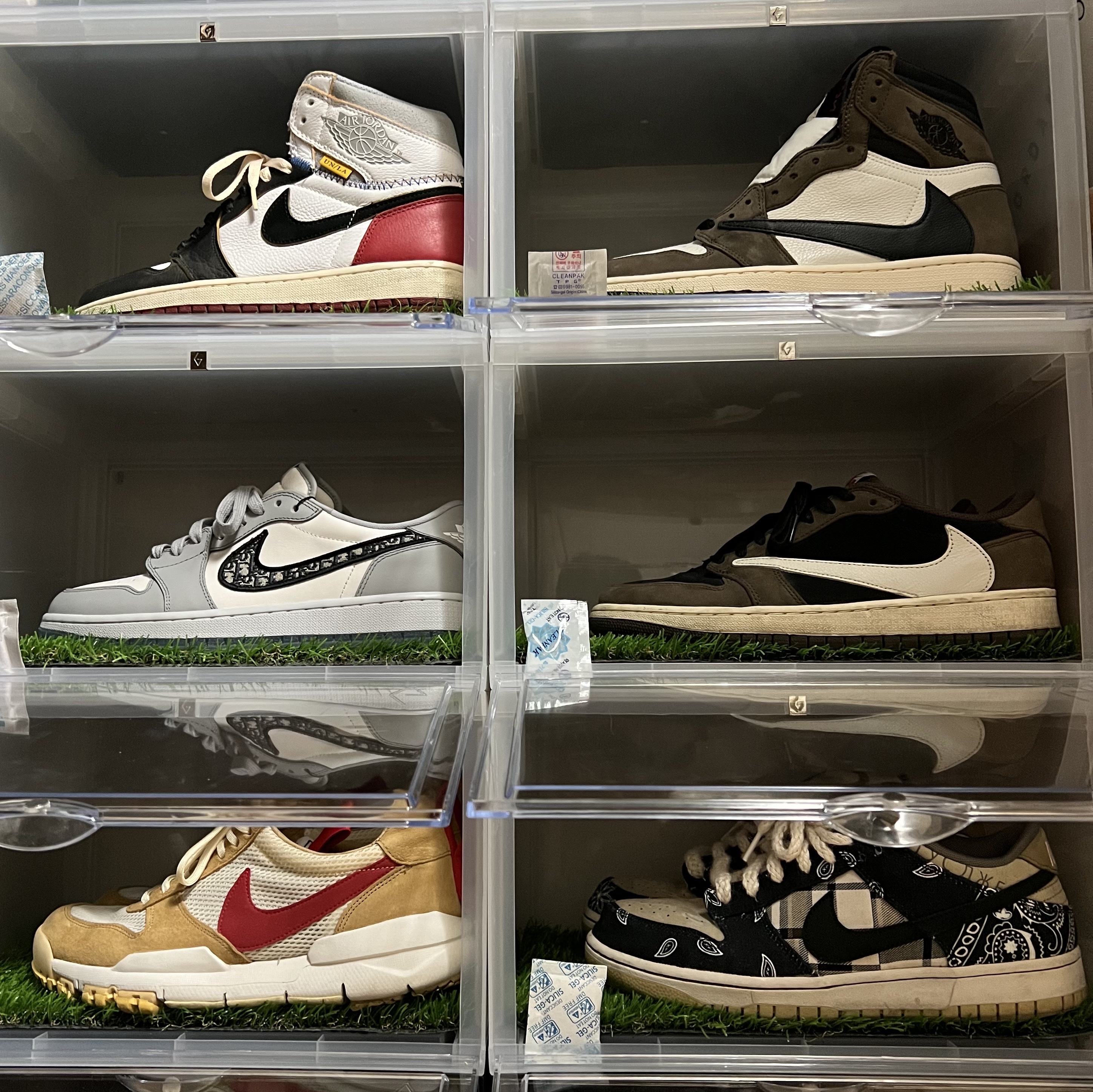 Jordan 1 x Dior Low OG, Nike x Tom Sachs Mars Yard Shoe 2.0 Space Camp 착용 스타일