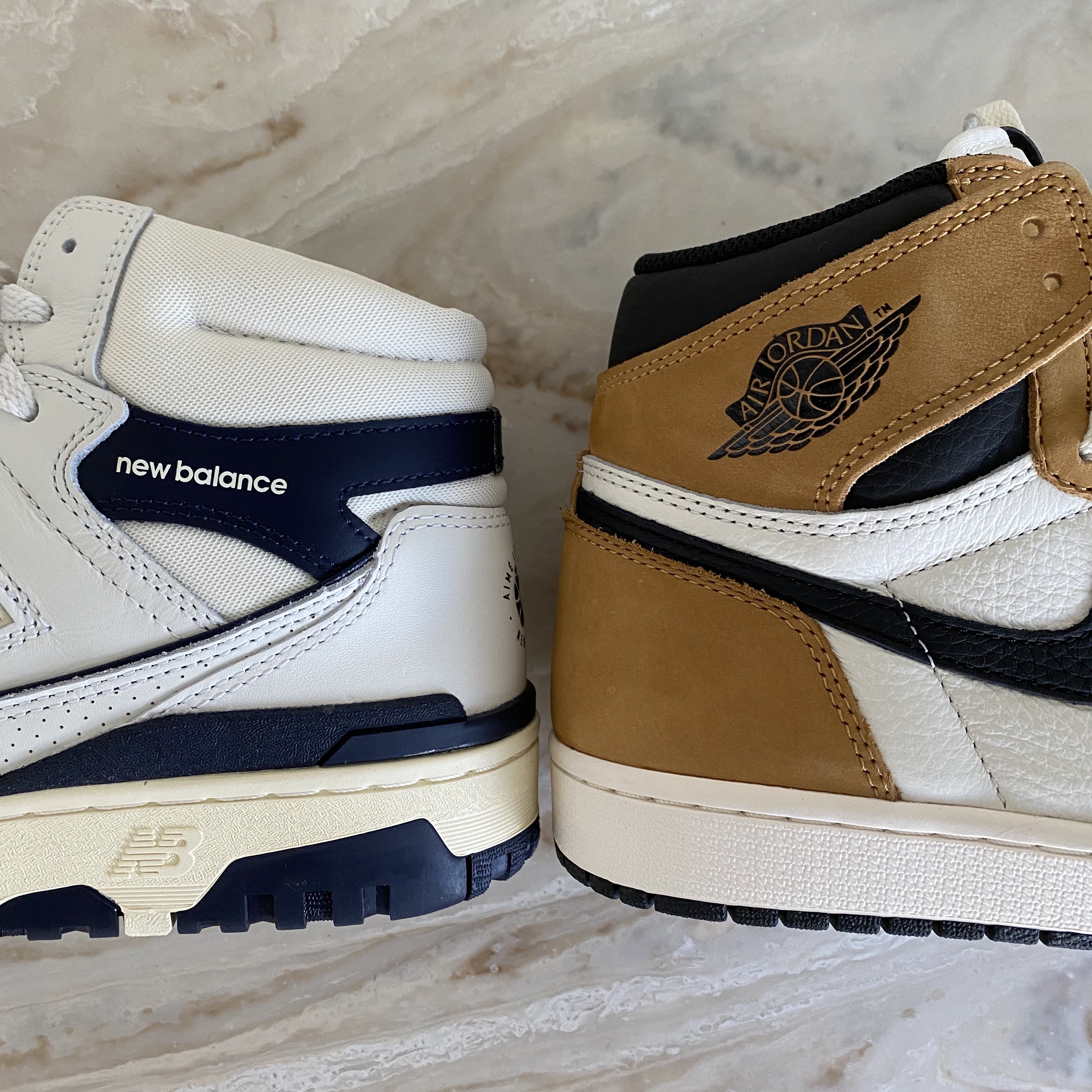 New Balance x Aime Leon Dore 650R White Green, New Balance x Aime Leon Dore 650R White Navy 착용 스타일 - 4