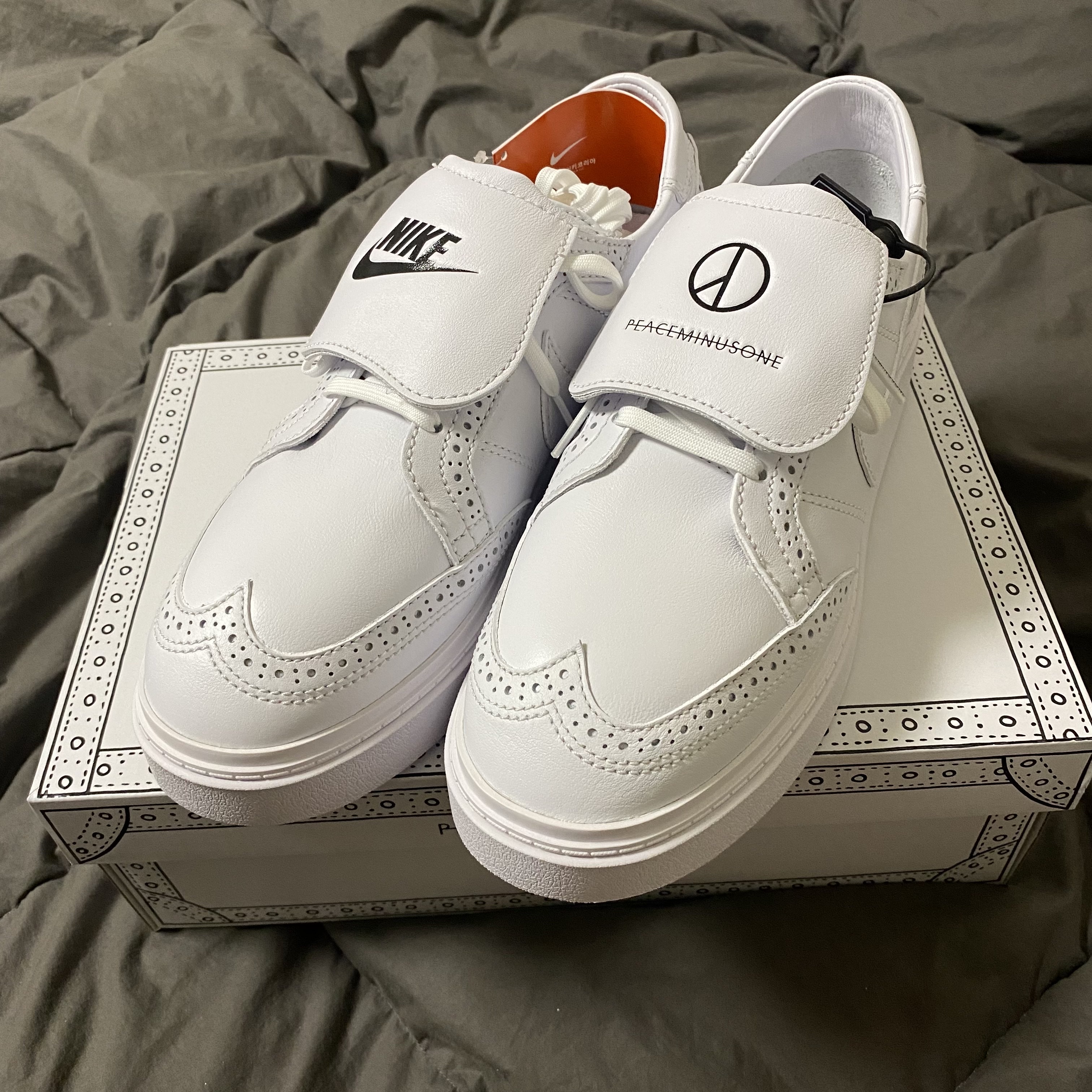 Nike x Peaceminusone Kwondo1 White 착용 스타일