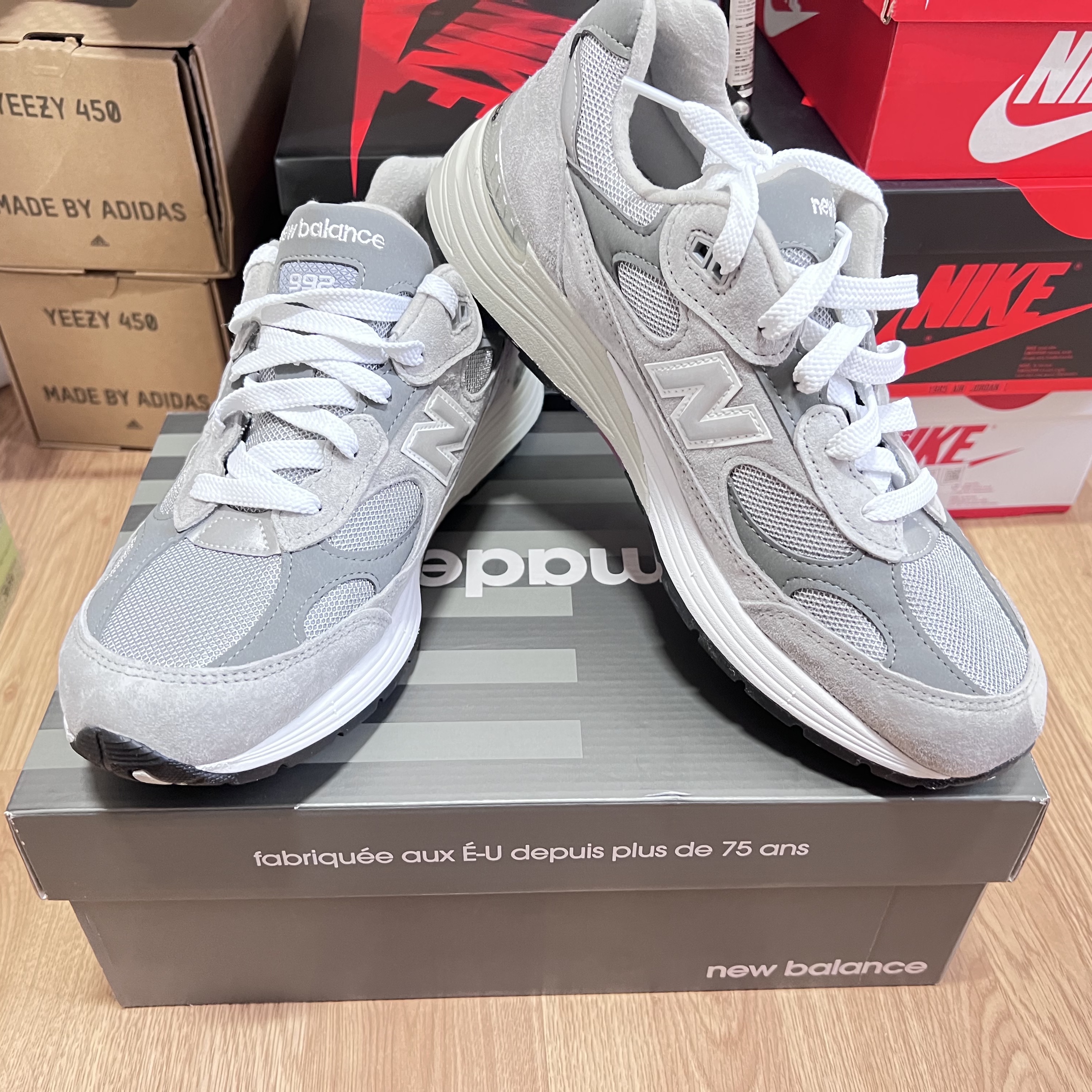 New Balance 992 Made in USA Grey - D Standard 착용 스타일