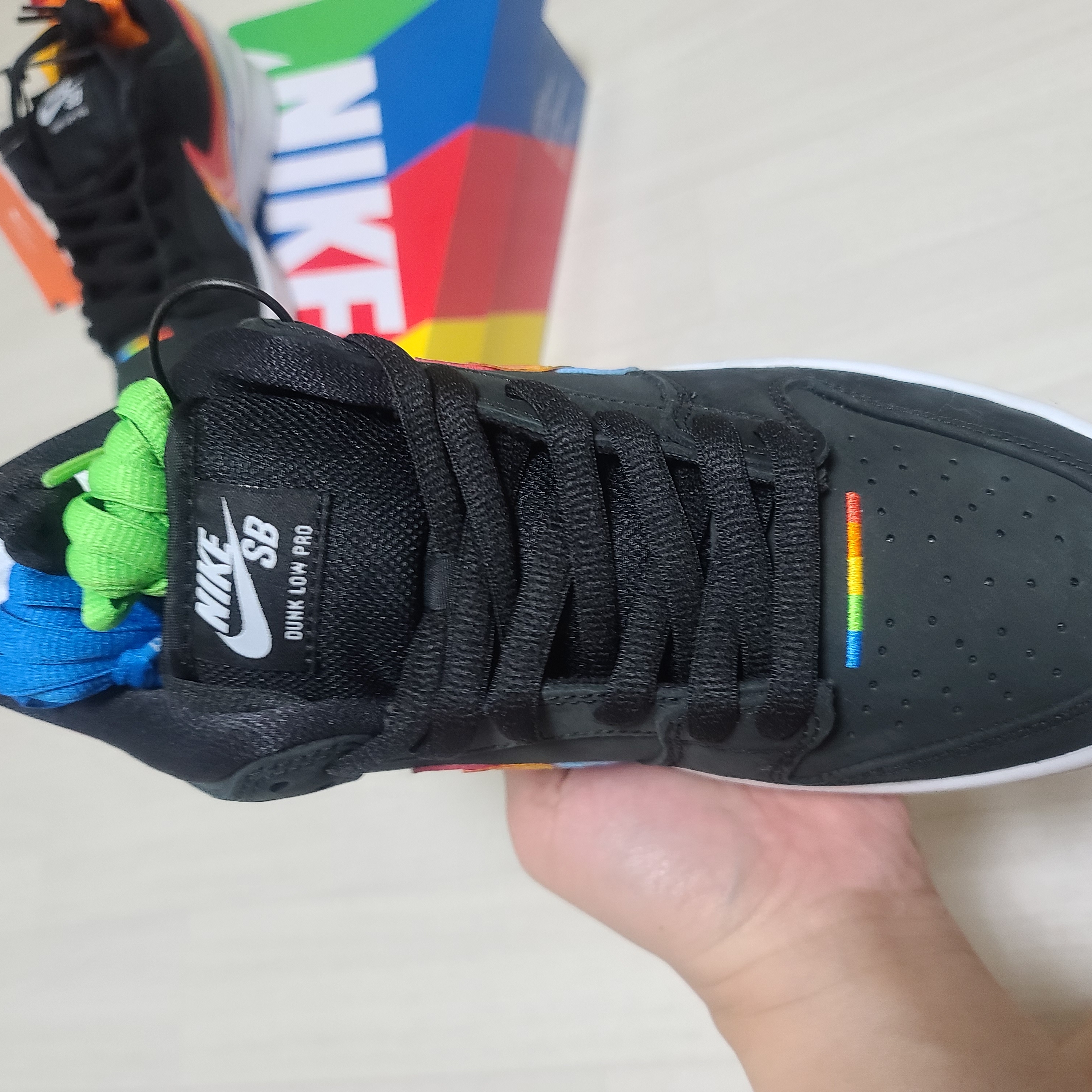 Nike x Polaroid SB Dunk Low Pro QS Black 착용 스타일 - 5