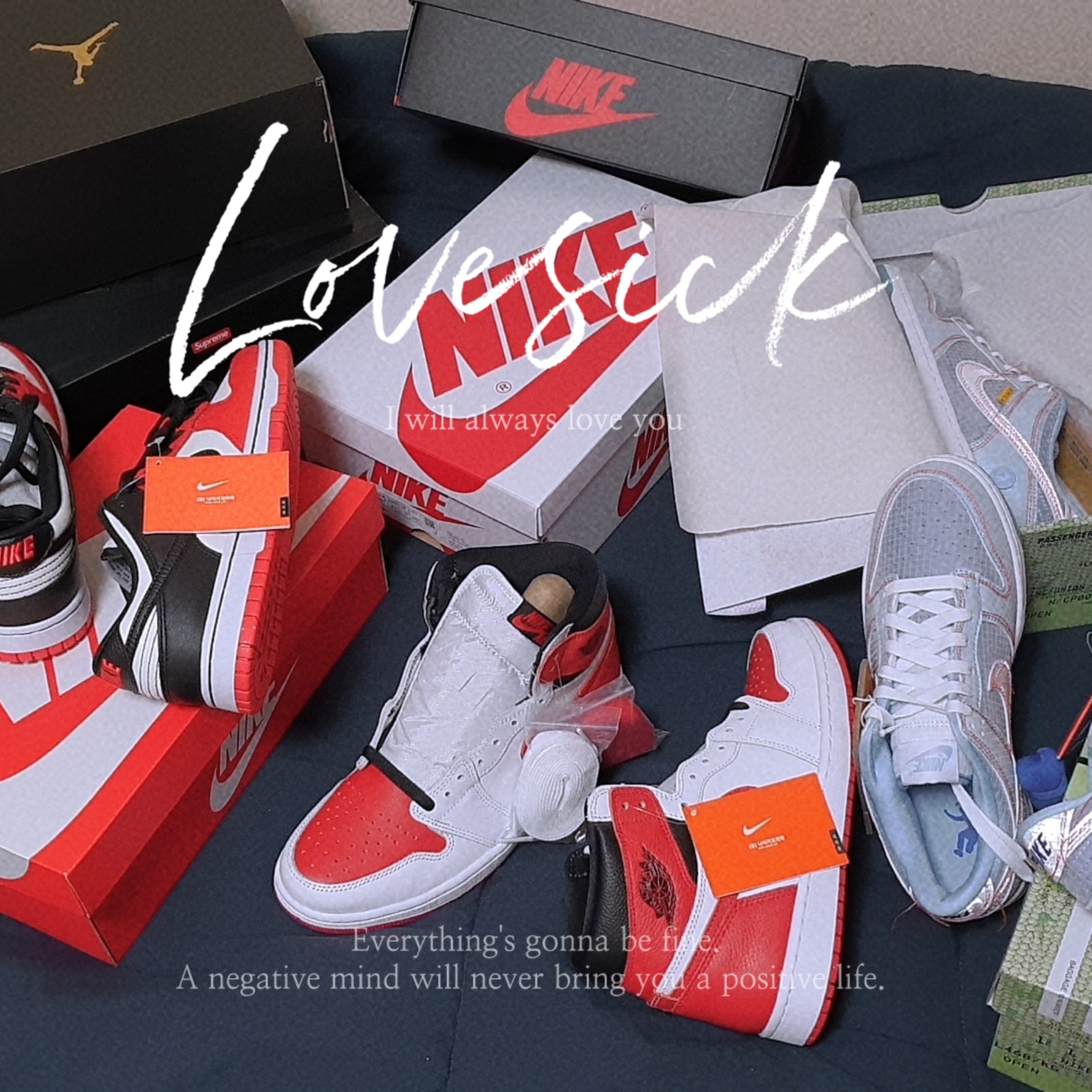 Nike x Supreme Air Force 1 Low White, Nike x Union Dunk Low Passport Pack Argon 착용 스타일 - 1