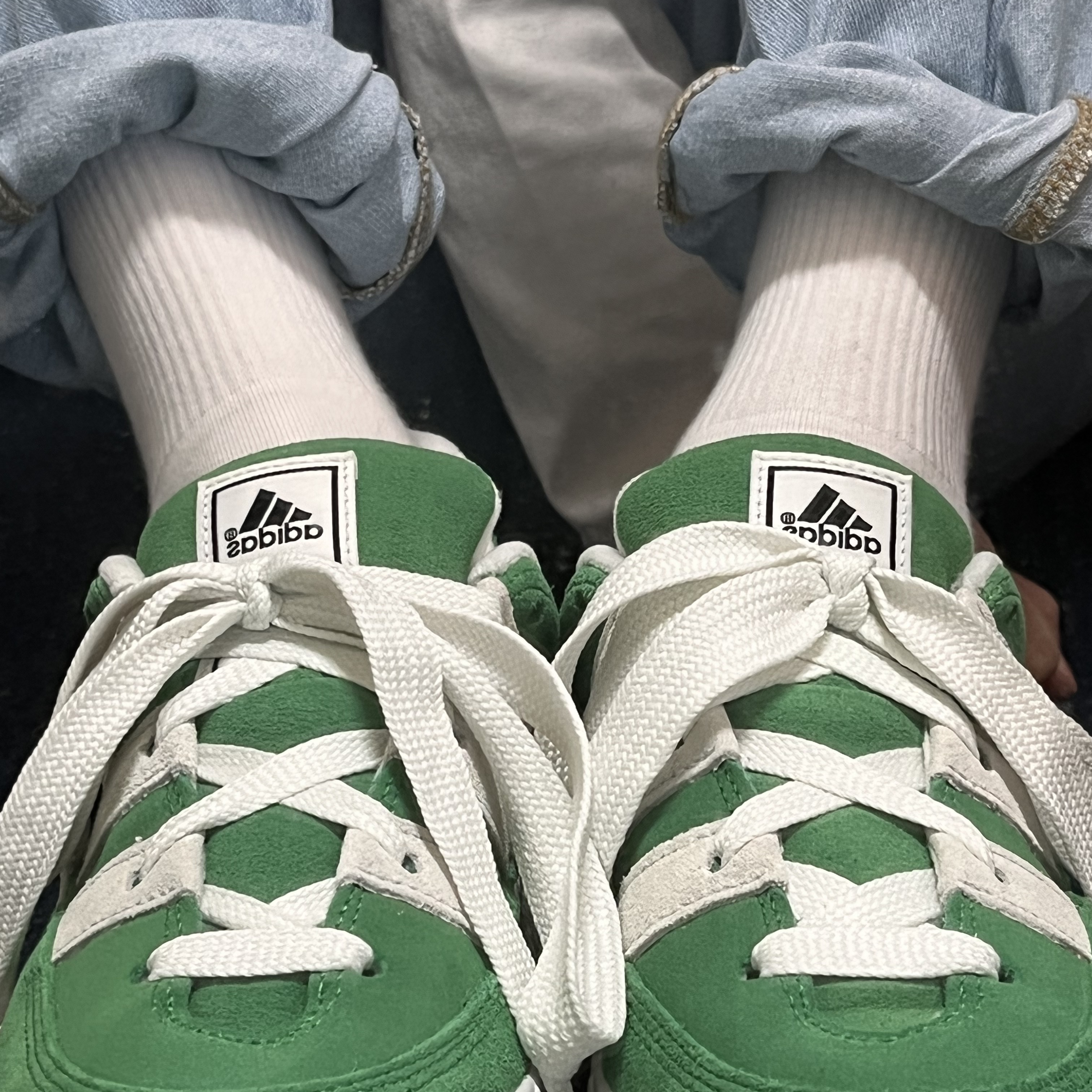Adidas Adimatic Green 착용 스타일 - 3