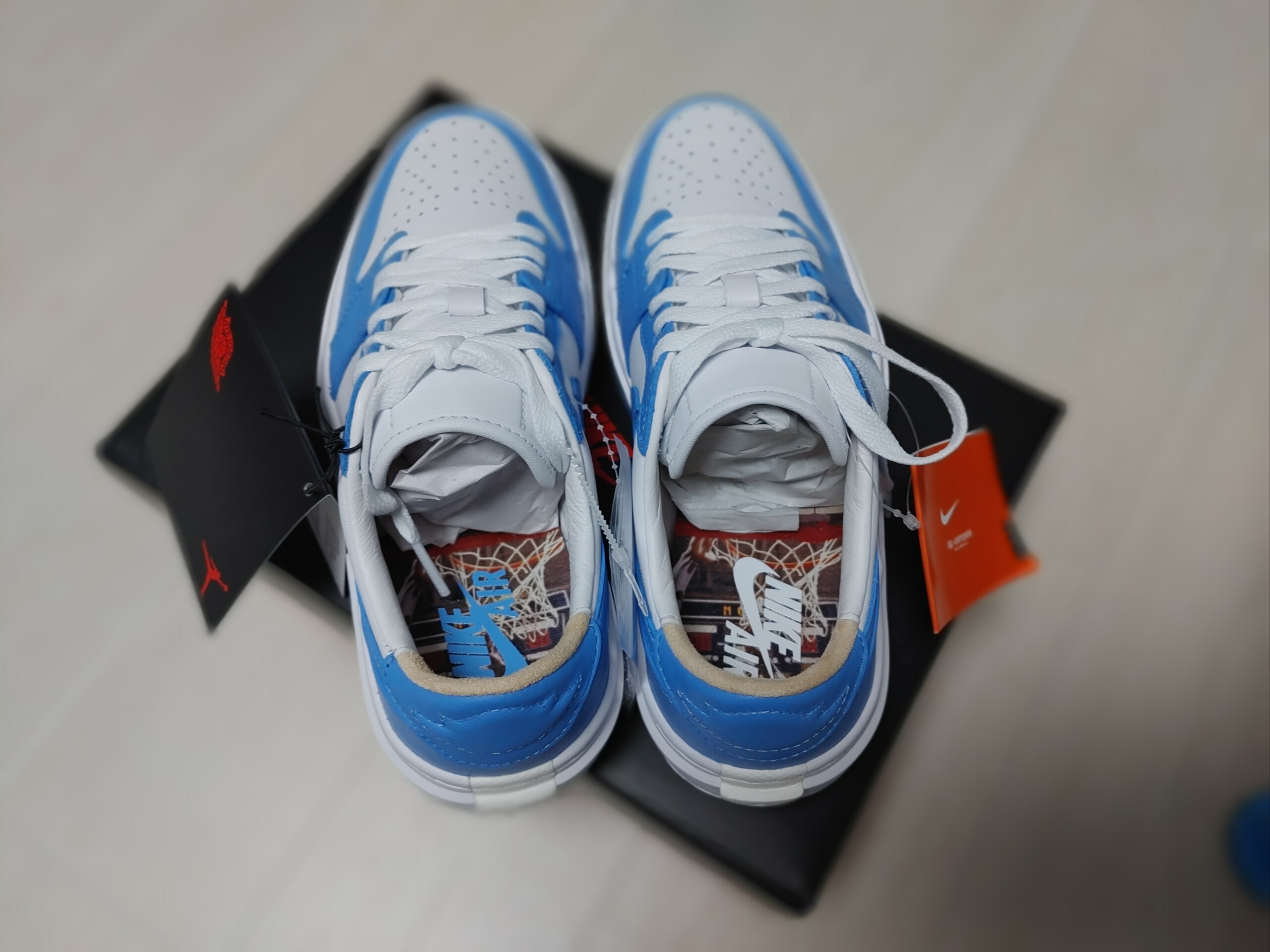 (W) Jordan 1 Elevate Low SE University Blue 착용 스타일 - 2