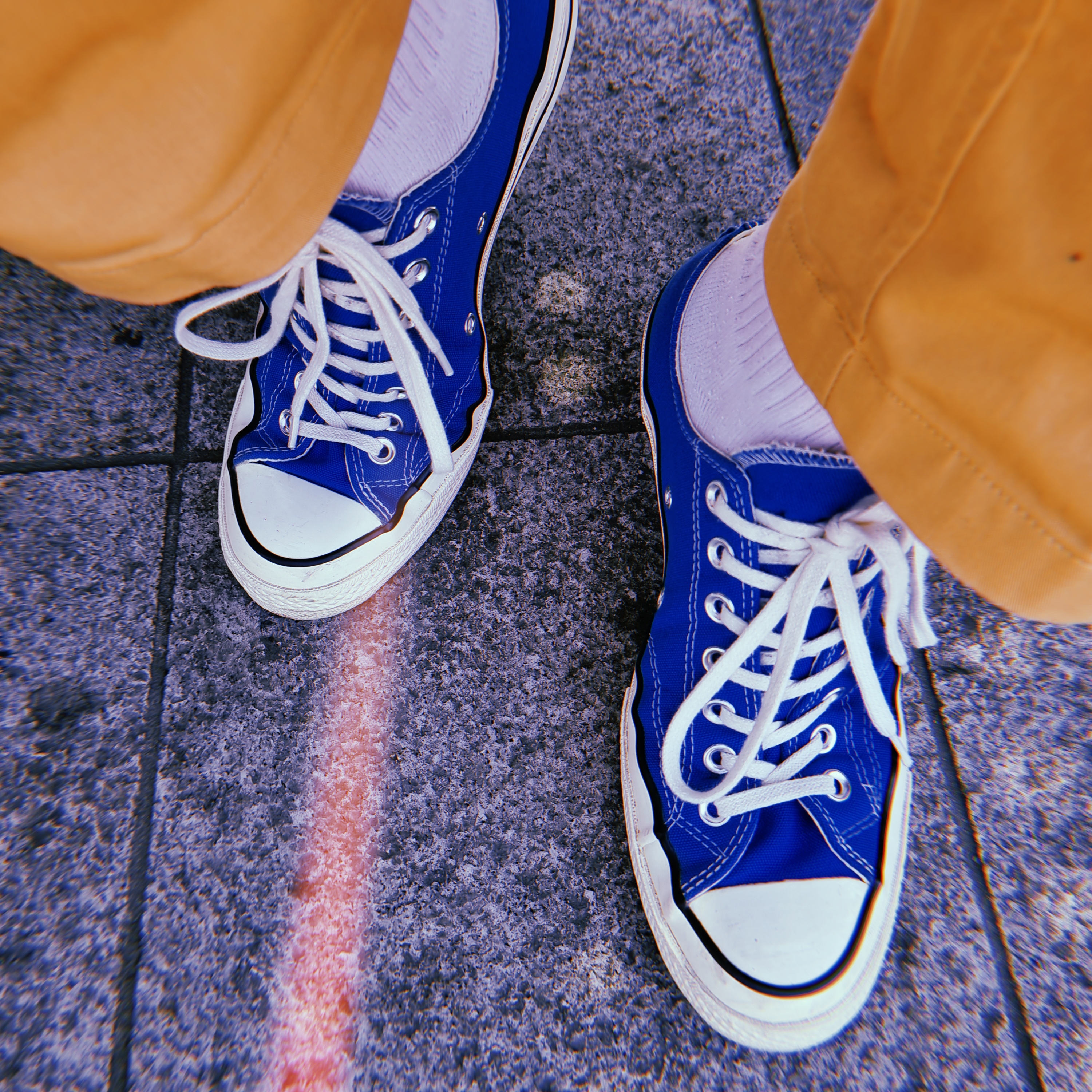 Converse Chuck 70 Ox Vintage Canvas Rush Blue 착용 스타일 - 1