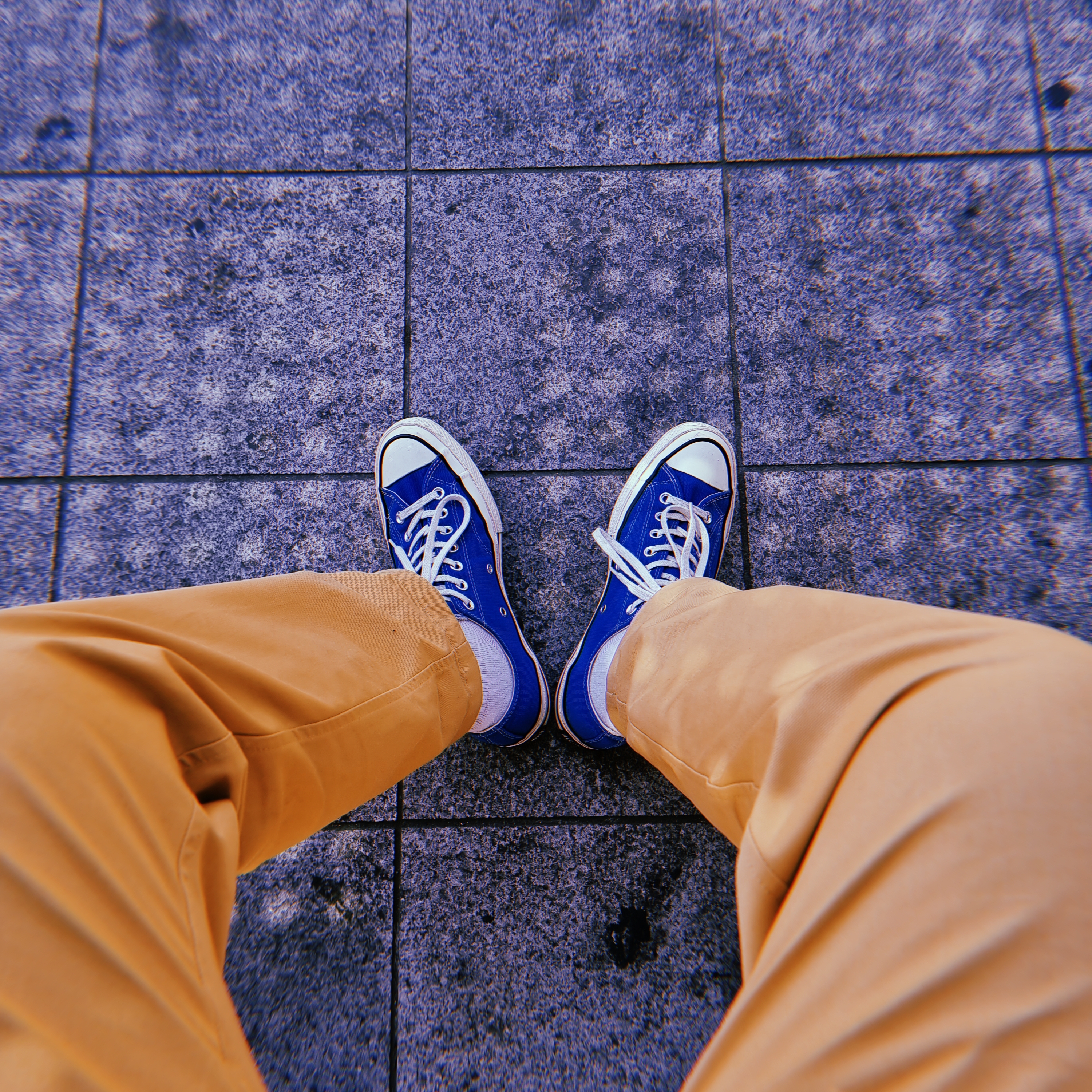 Converse Chuck 70 Ox Vintage Canvas Rush Blue 착용 스타일 - 3