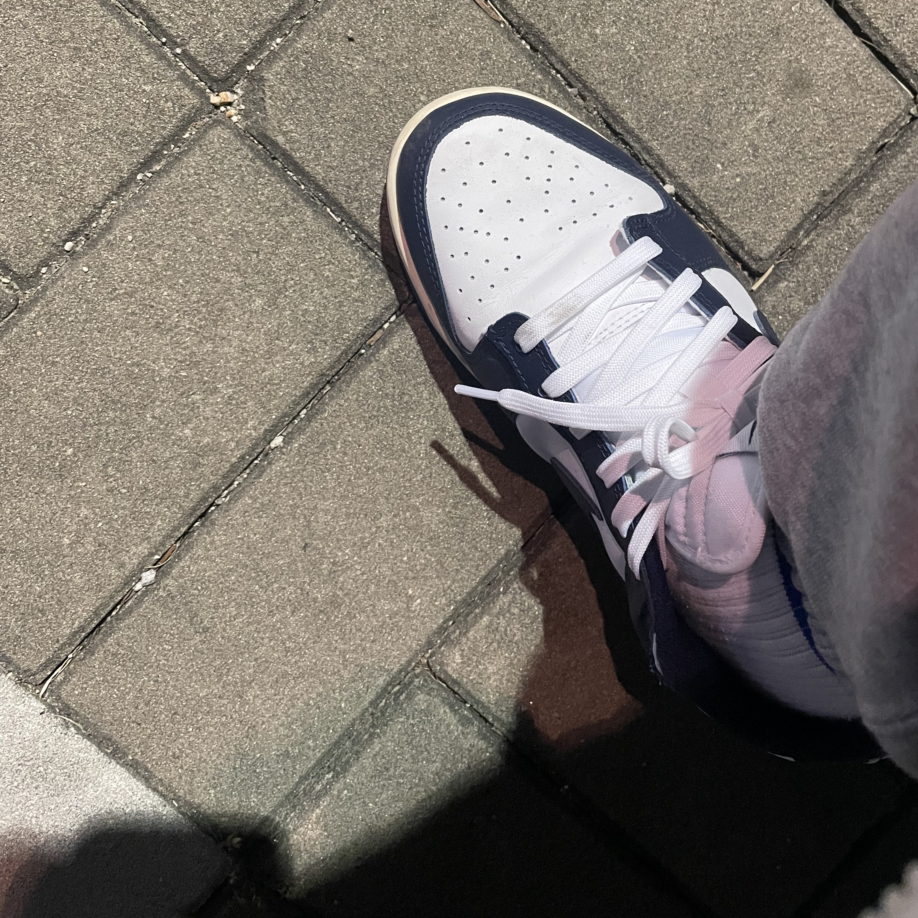 (W) Nike Dunk Low Vintage Midnight Navy 착용 스타일