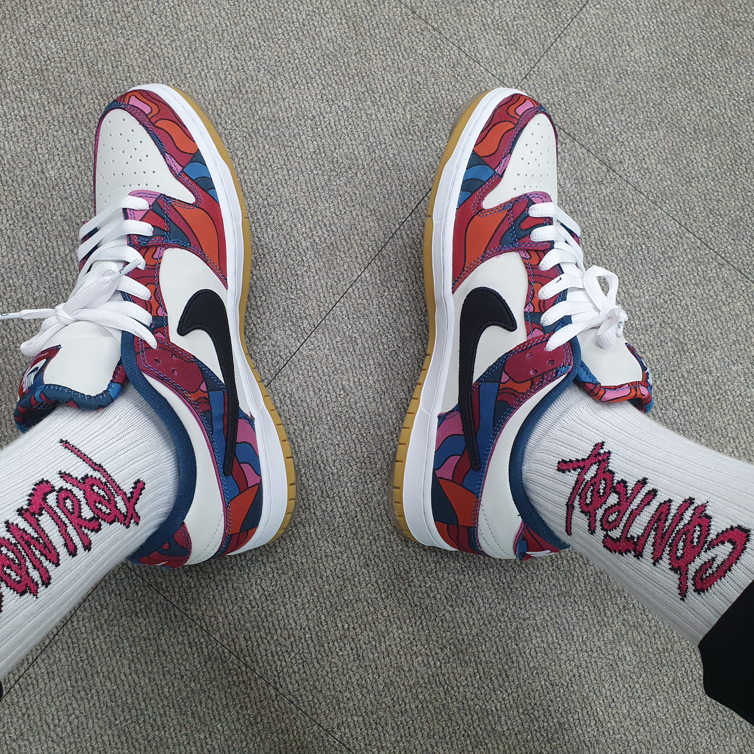 Nike x Parra SB Dunk Low Pro Abstract Art 착용 스타일 - 2