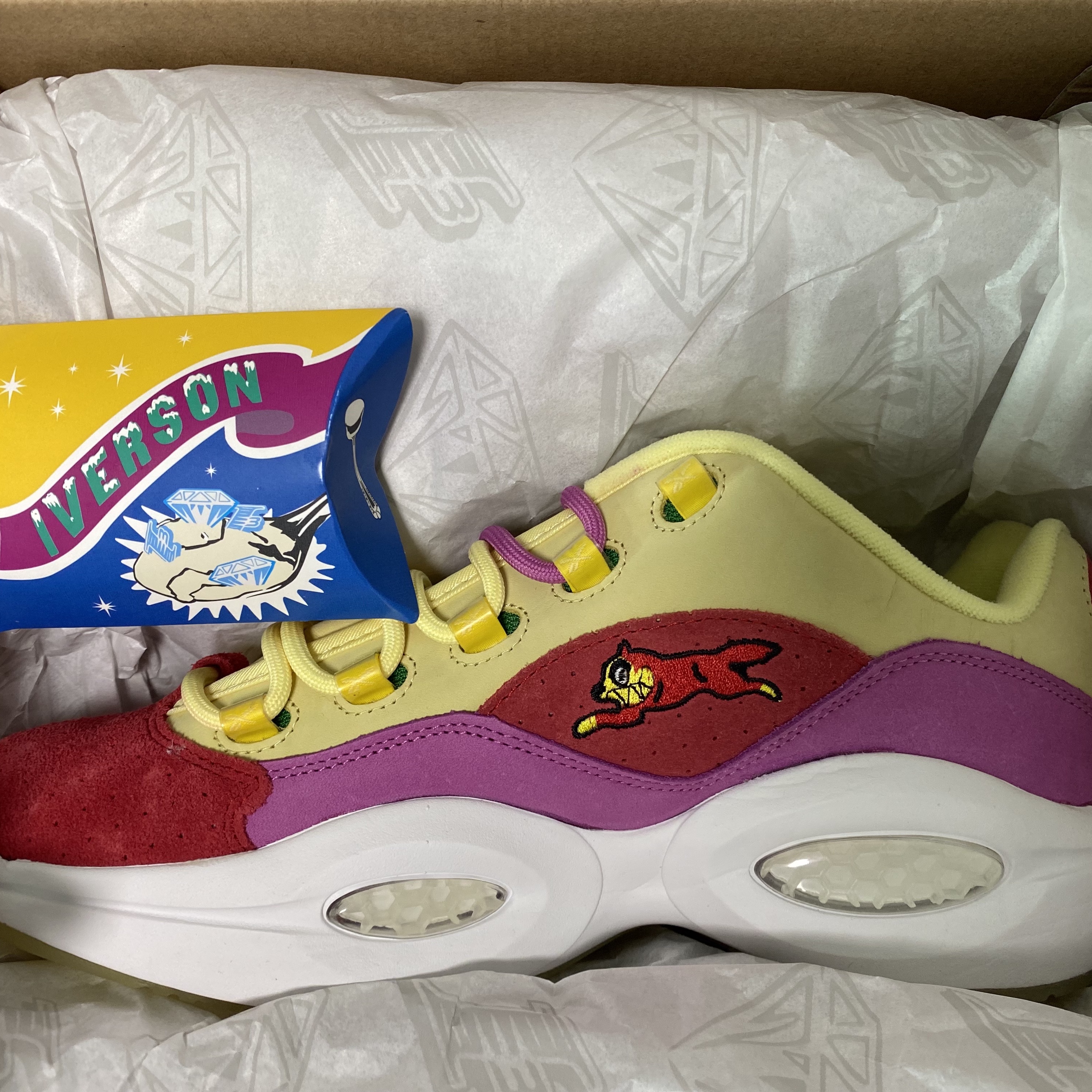 Reebok x Billionaire Boys Club x Icecream Question Low Yellow Red 착용 스타일 - 2