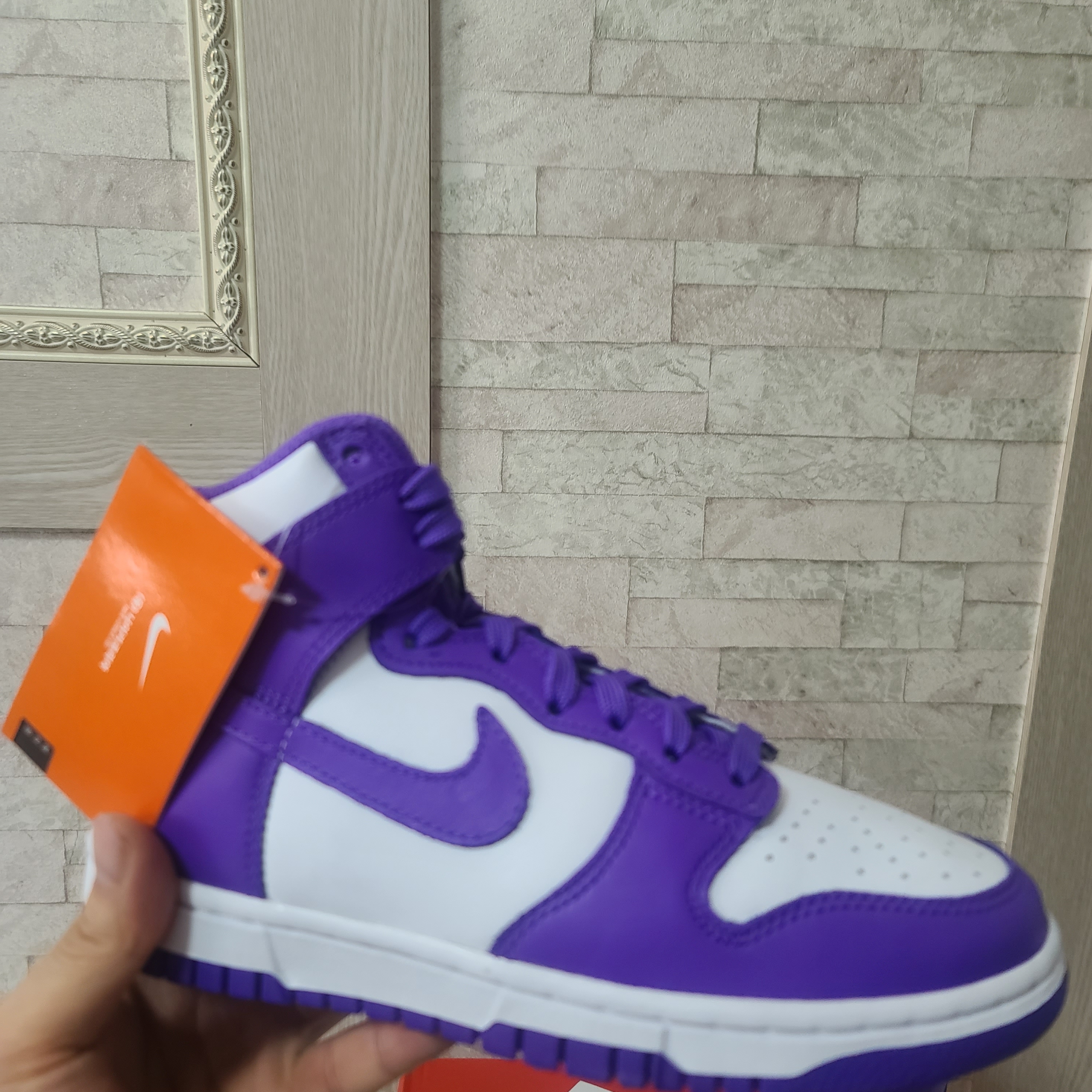 (W) Nike Dunk High Psychic Purple 착용 스타일 - 2