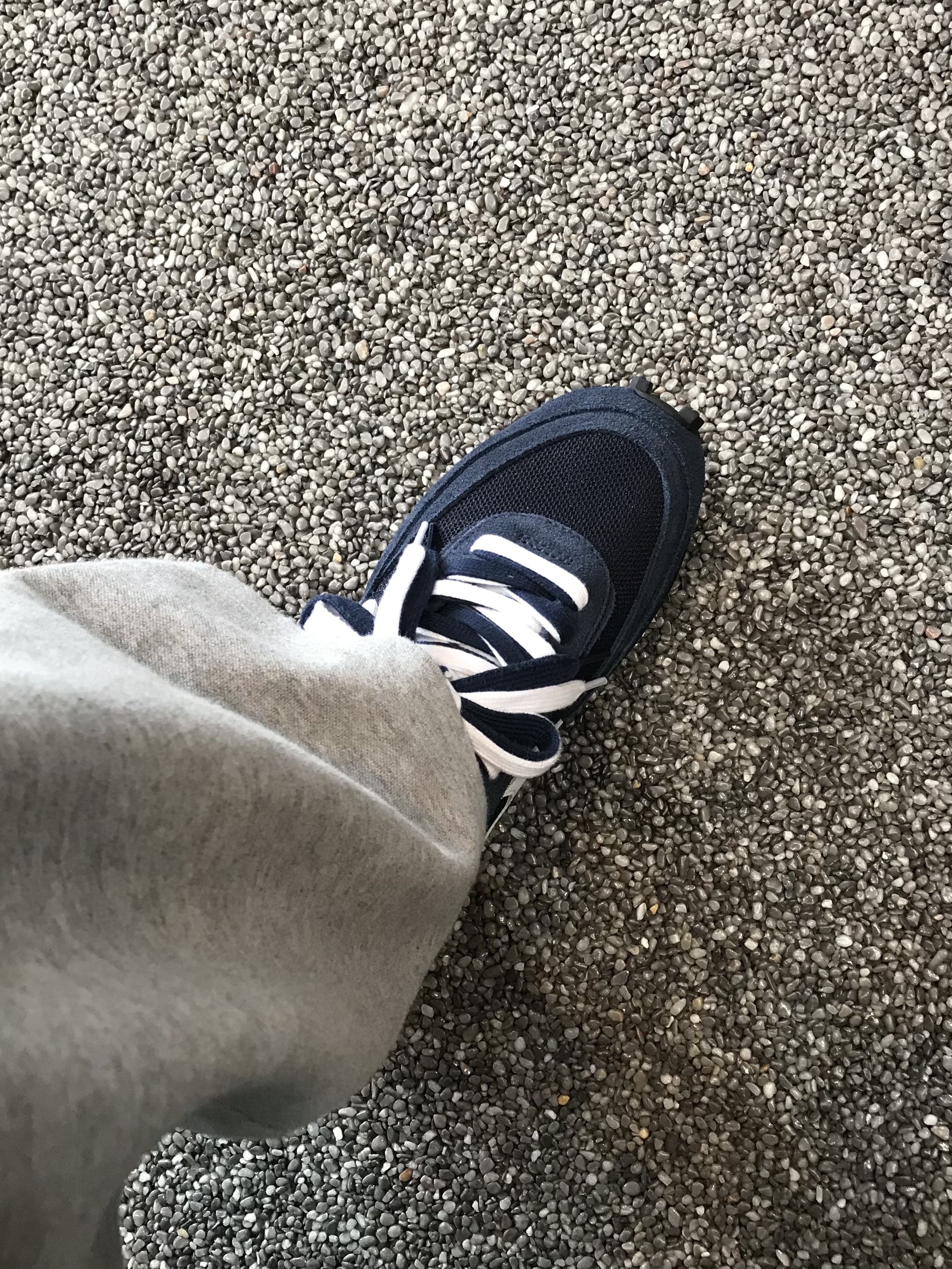 Nike x Sacai x Fragment LDWaffle Blackened Blue 착용 스타일